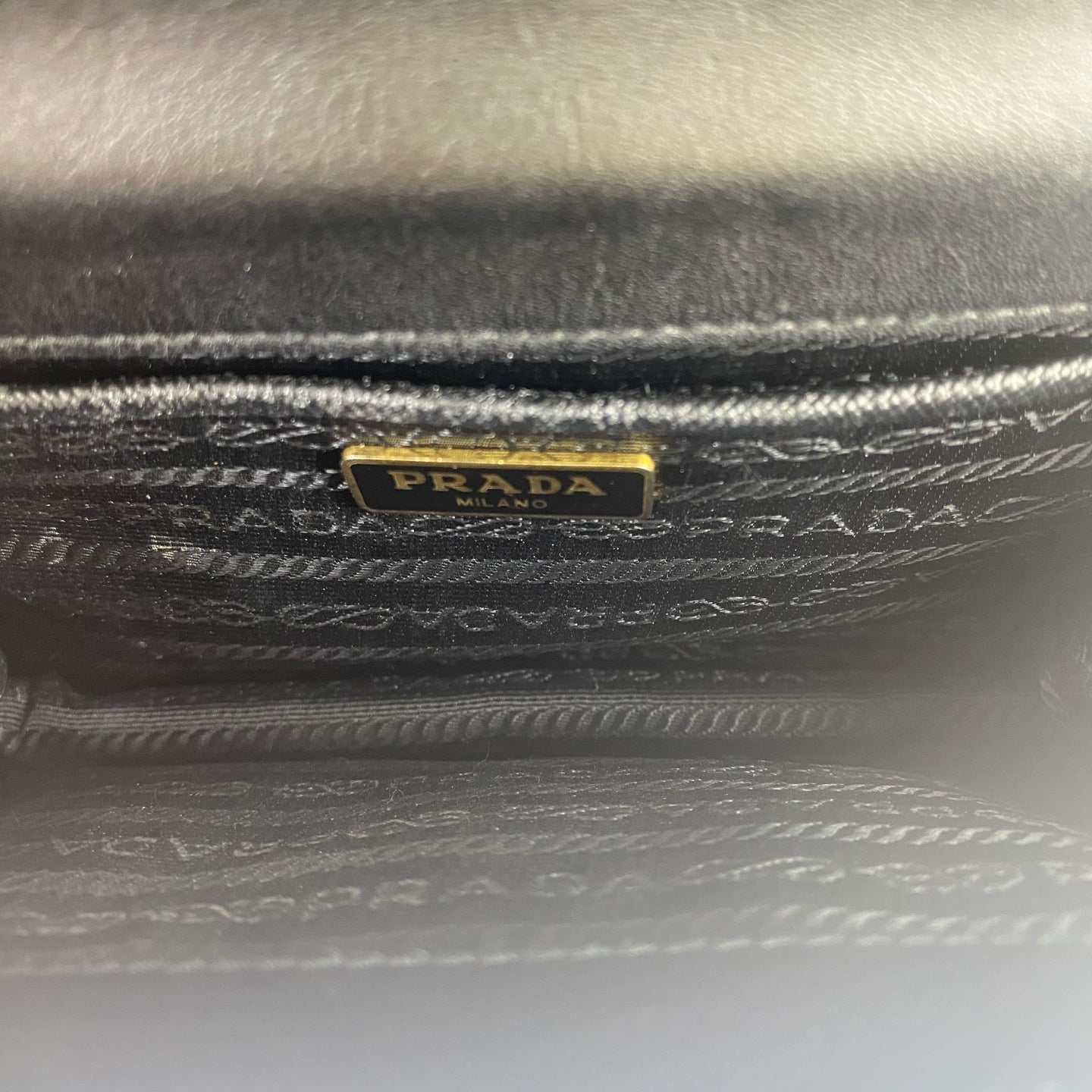 Prada - Saffiano Chain Crossbody Bag - Saffiano leather - Black - (Mini)