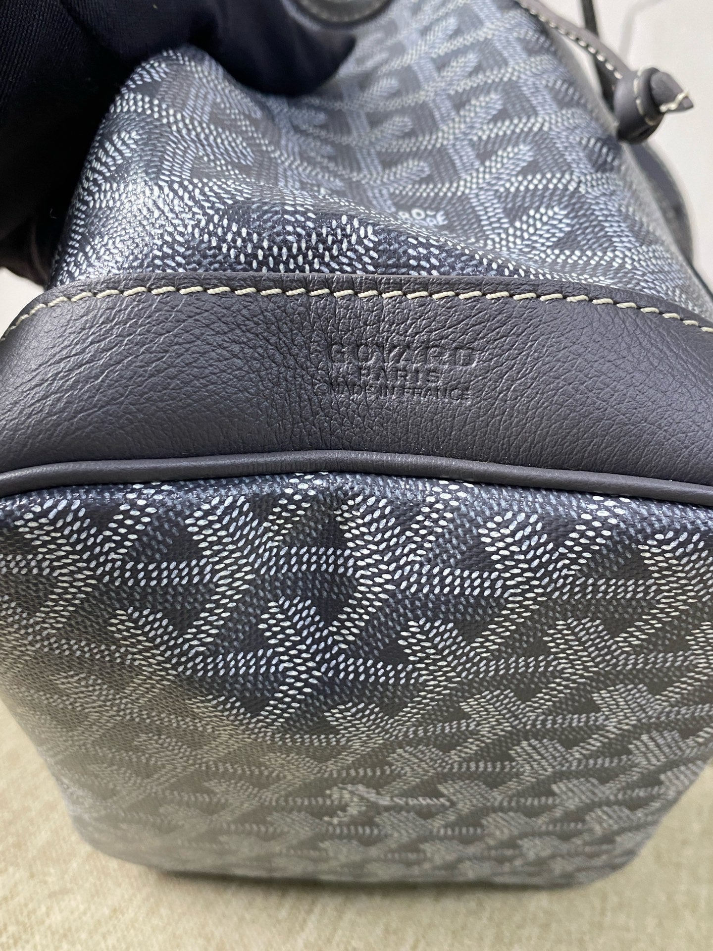 Goyard - Petite Flot PM - Goyardine canvas with leather trim - Grey - (mini)