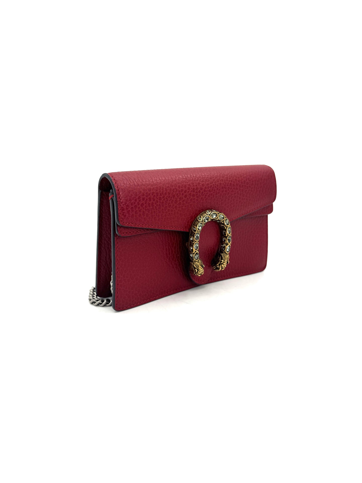 Gucci - Dionysus Super Mini Chain Bag - Leather - Red - (mini)