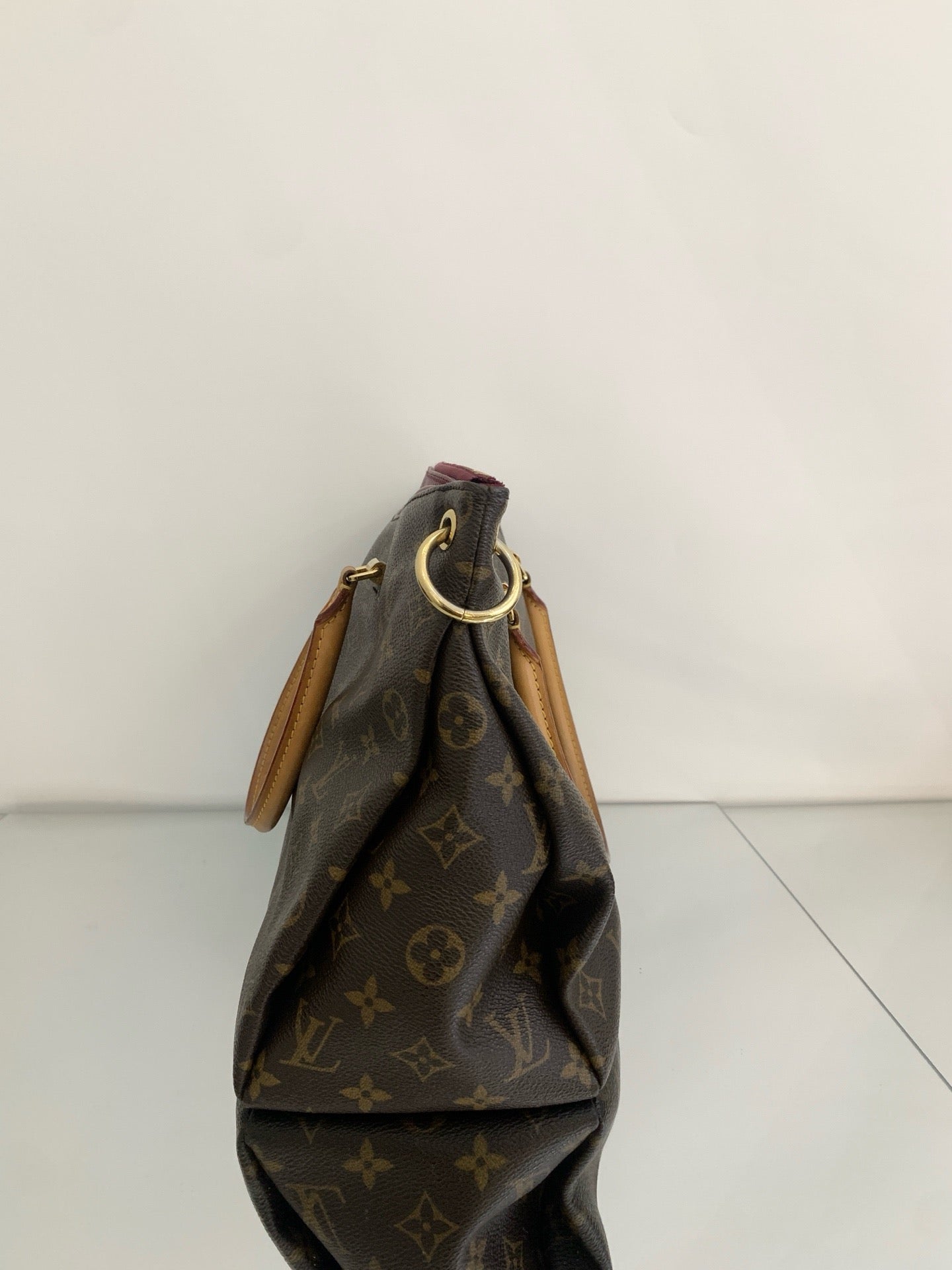 Louis Vuitton - Pallas Tote - Monogram coated canvas with natural cowhide leather trim - Brown - (medium)