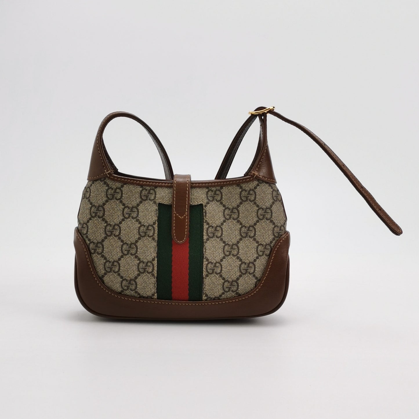 Gucci - Jackie 1961 Mini Bag - GG Supreme canvas with Leather trim - Beige and Brown - (mini)