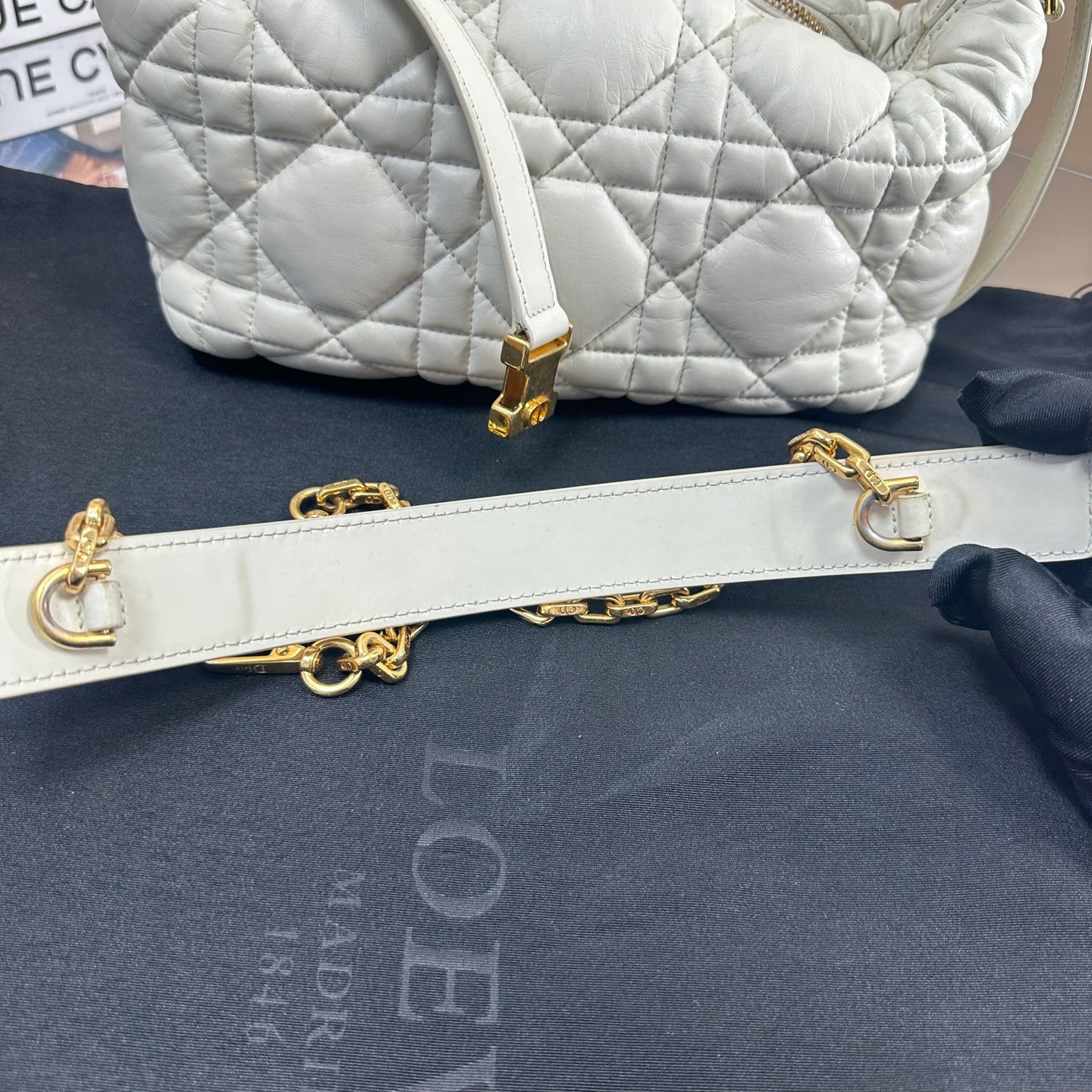 Dior - Nomad Lunchbox Bag - Leather - White - (small)