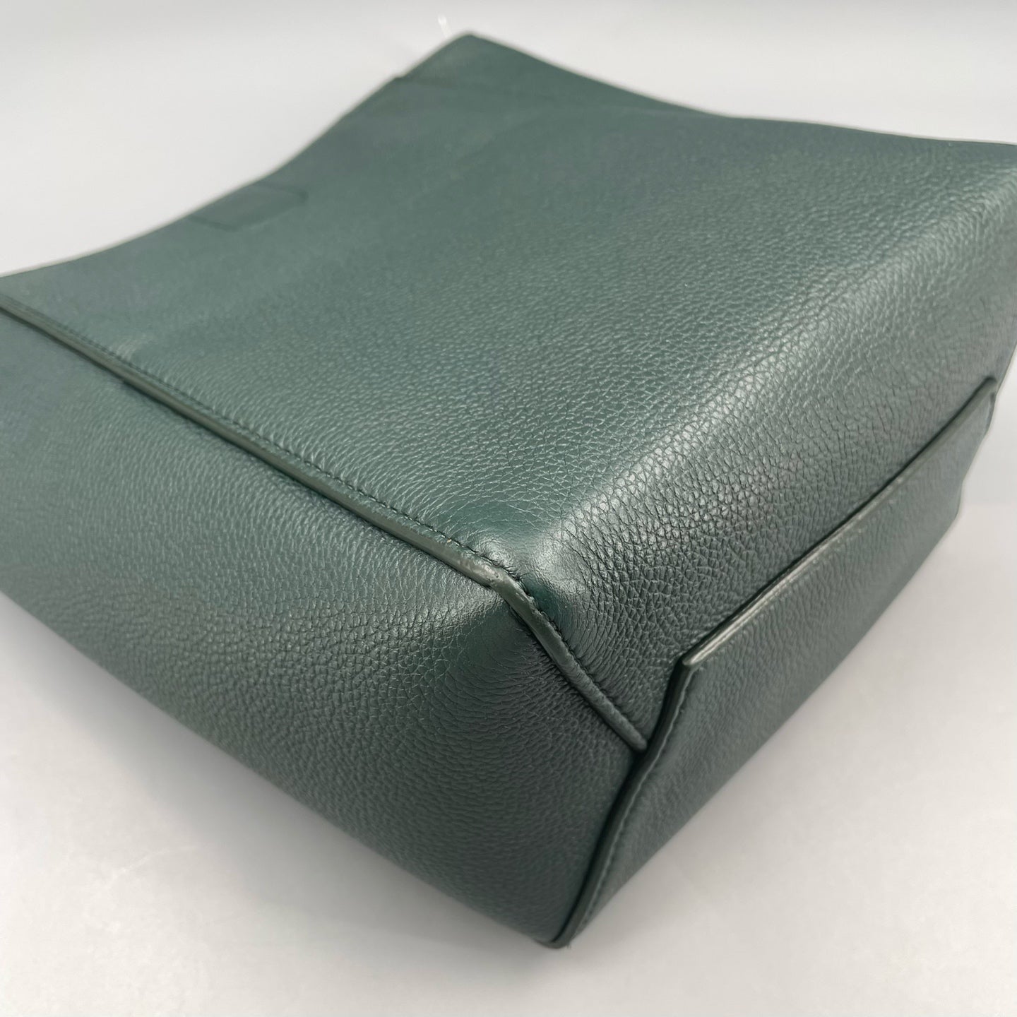 Celine - Small Sangle Bucket Bag (Style 182412L6024) - Grained leather - Dark Green - (Small)