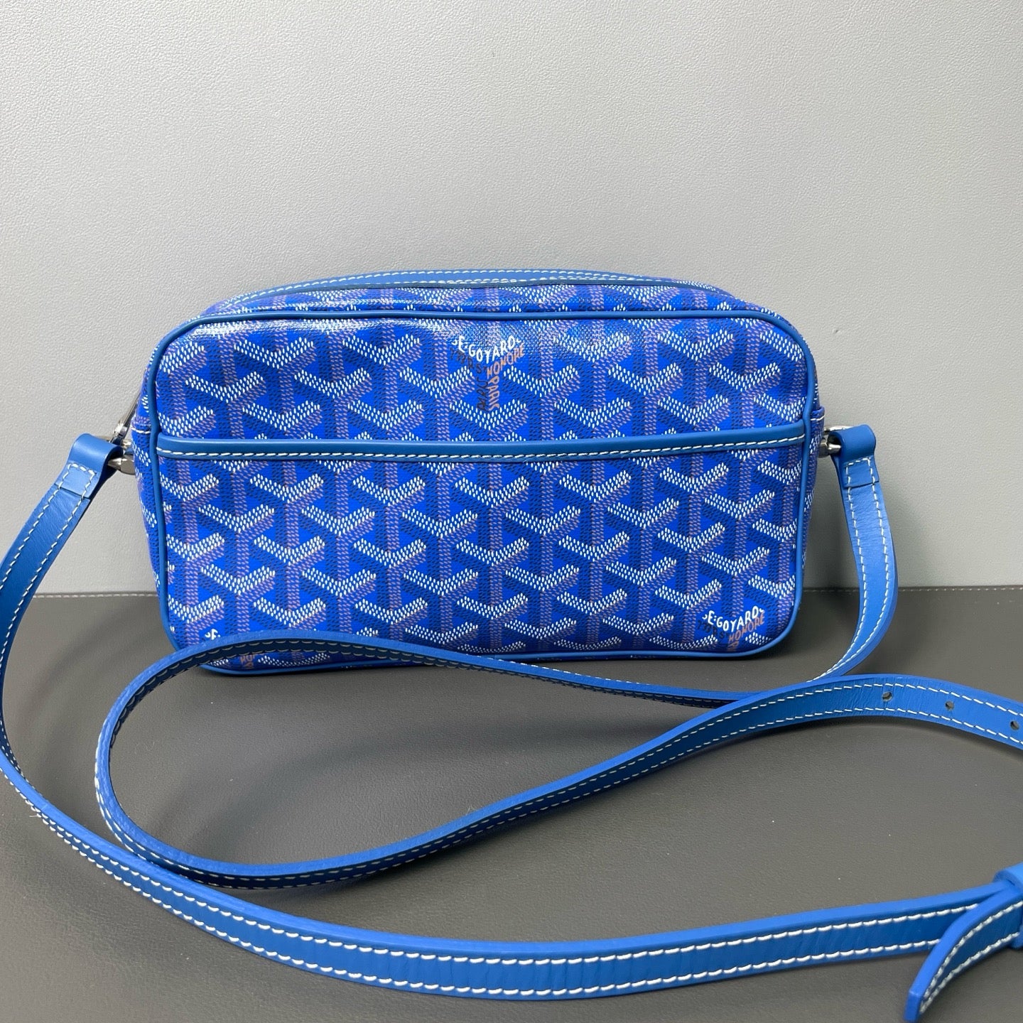 Goyard - Cap-Vert - Goyardine canvas with leather trim - Blue - (small)