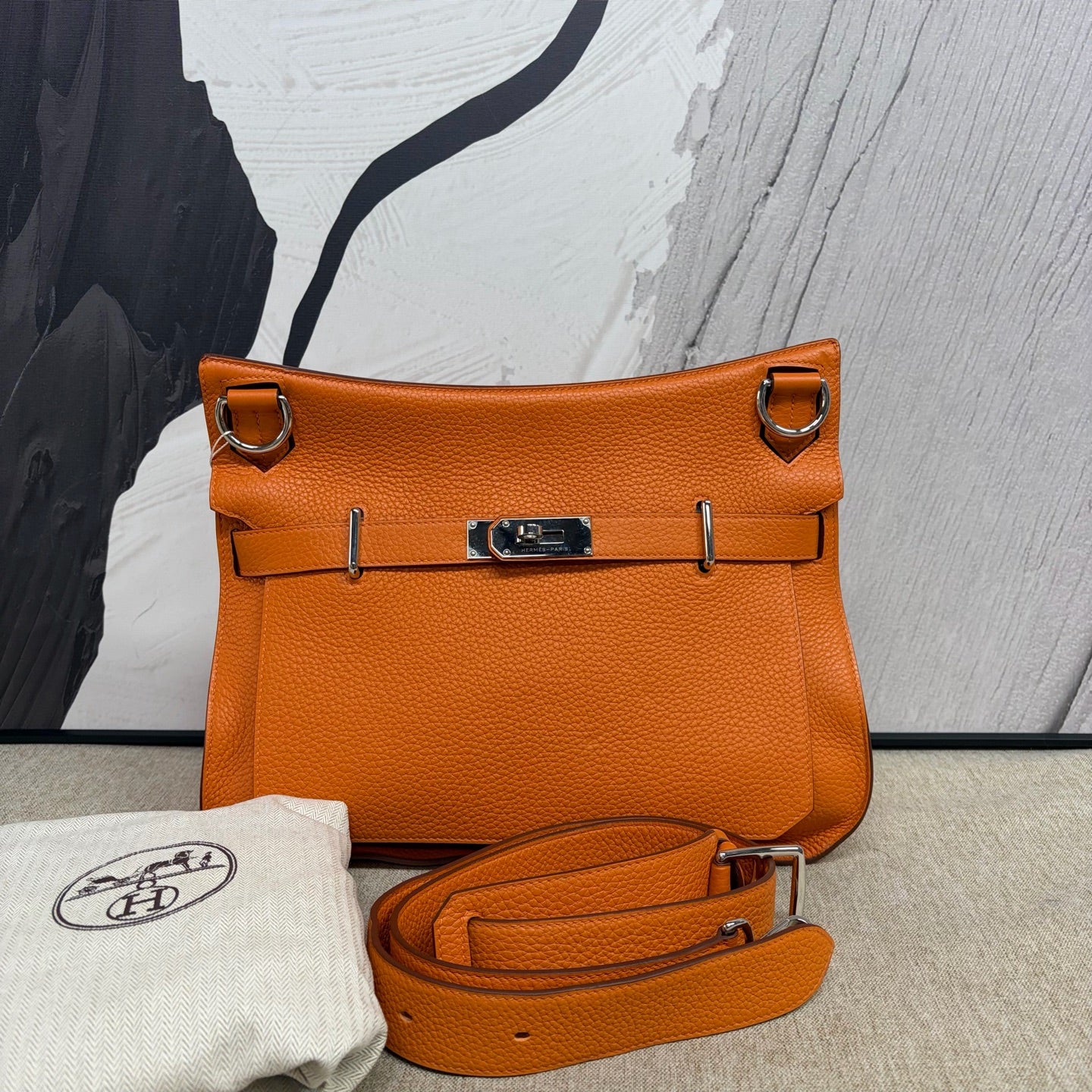 Hermès - Jypsiere 34 - Taurillon Clemence leather - Orange - (Large)