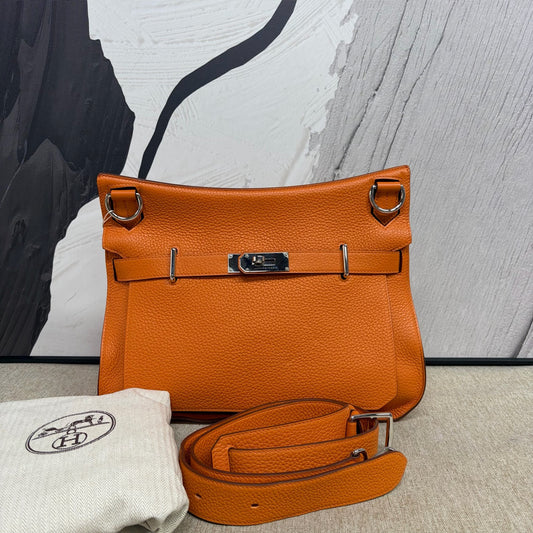 Hermès - Jypsiere 34 - Taurillon Clemence leather - Orange - (Large)