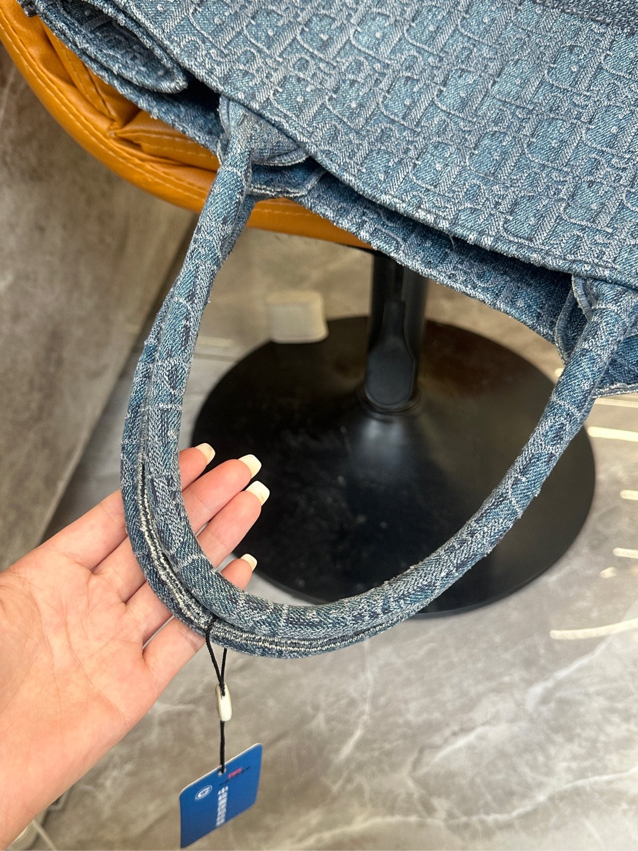 Dior - Book Tote - Denim with embroidery - Blue - (Large)