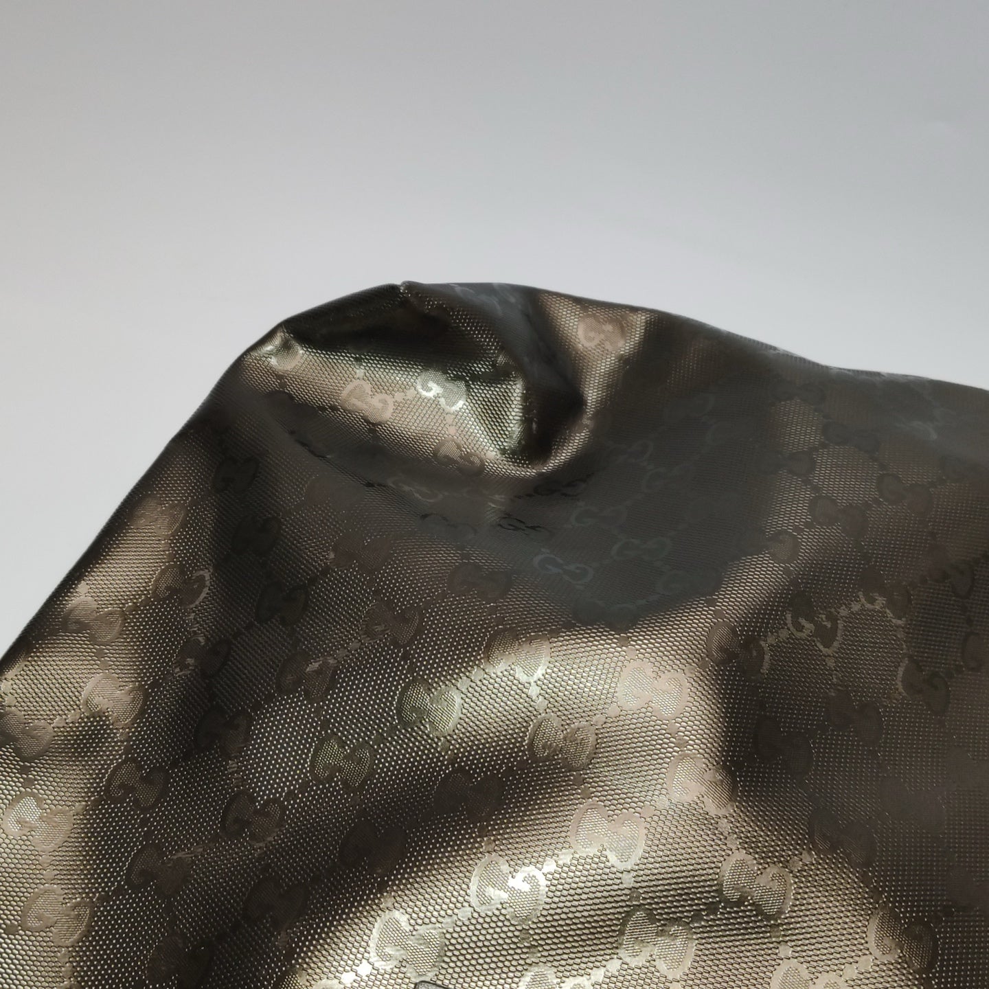 Gucci - GG Imprimé Tote - Coated canvas with leather trim - Metallic Bronze-Brown - (Medium)