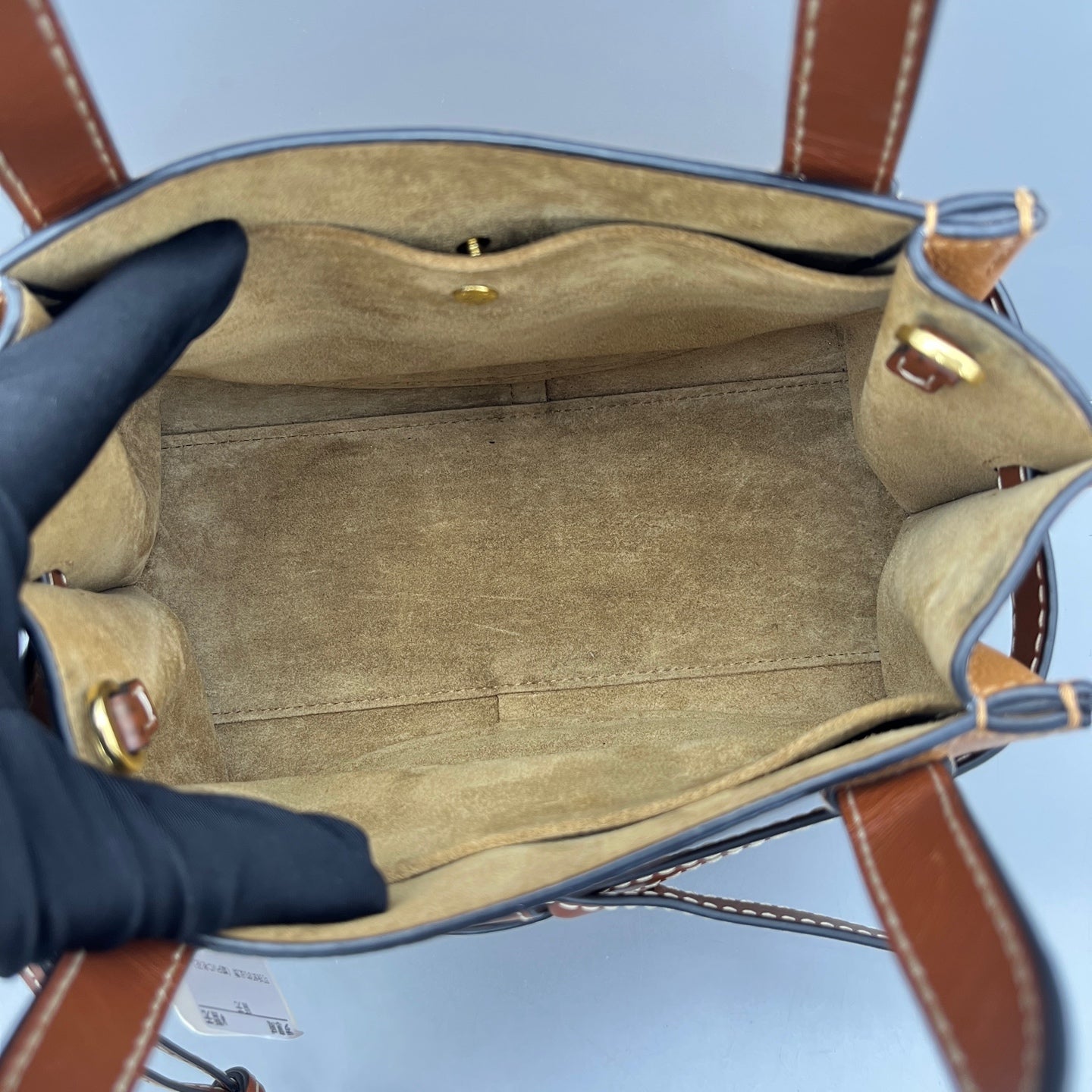 Loewe - Gate Top Handle - Grained calfskin leather with smooth calfskin leather trim - Caramel with Dark Brown trim - (medium)