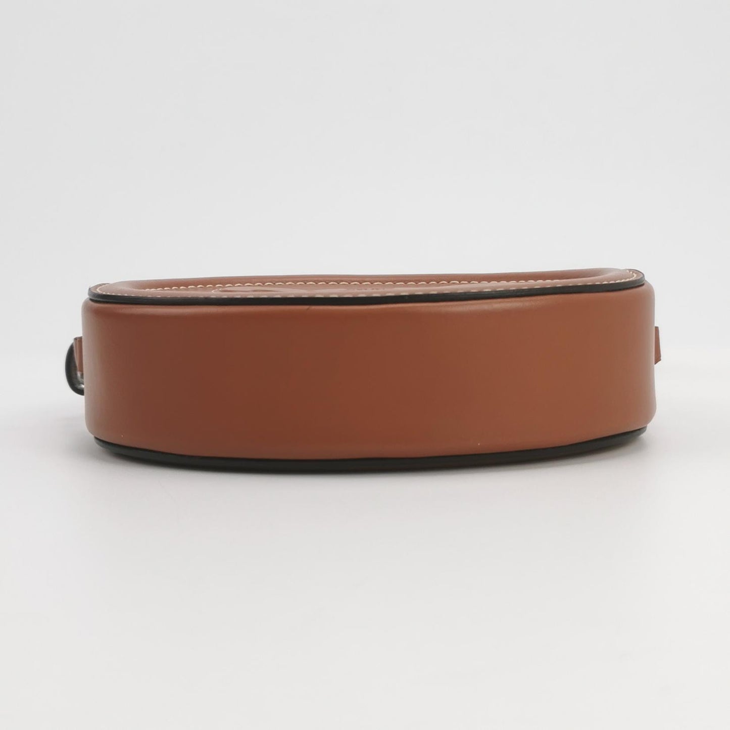 Celine - Triomphe Embossed Oval Bag - Cowhide leather - Brown - (mini)