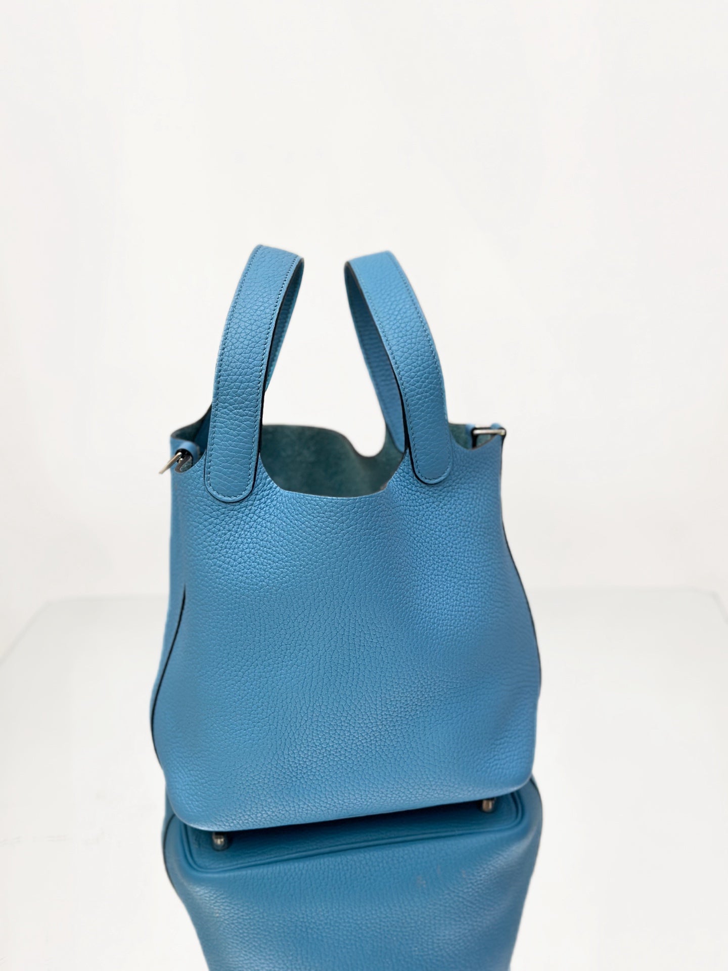 Hermès - Picotin Lock 18 - Taurillon Clemence leather - Northern Blue - (mini)