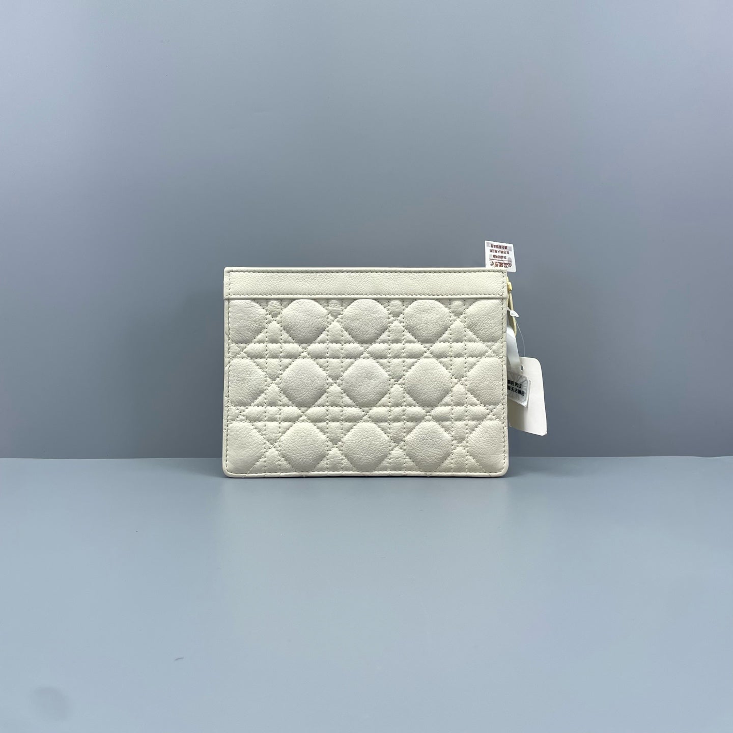 Dior - Caro Wallet on Chain - Calfskin leather - White - (mini)