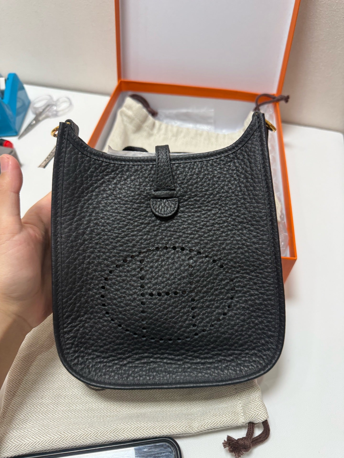 Hermès - Evelyne 16 - Clemence leather - Black - (mini)