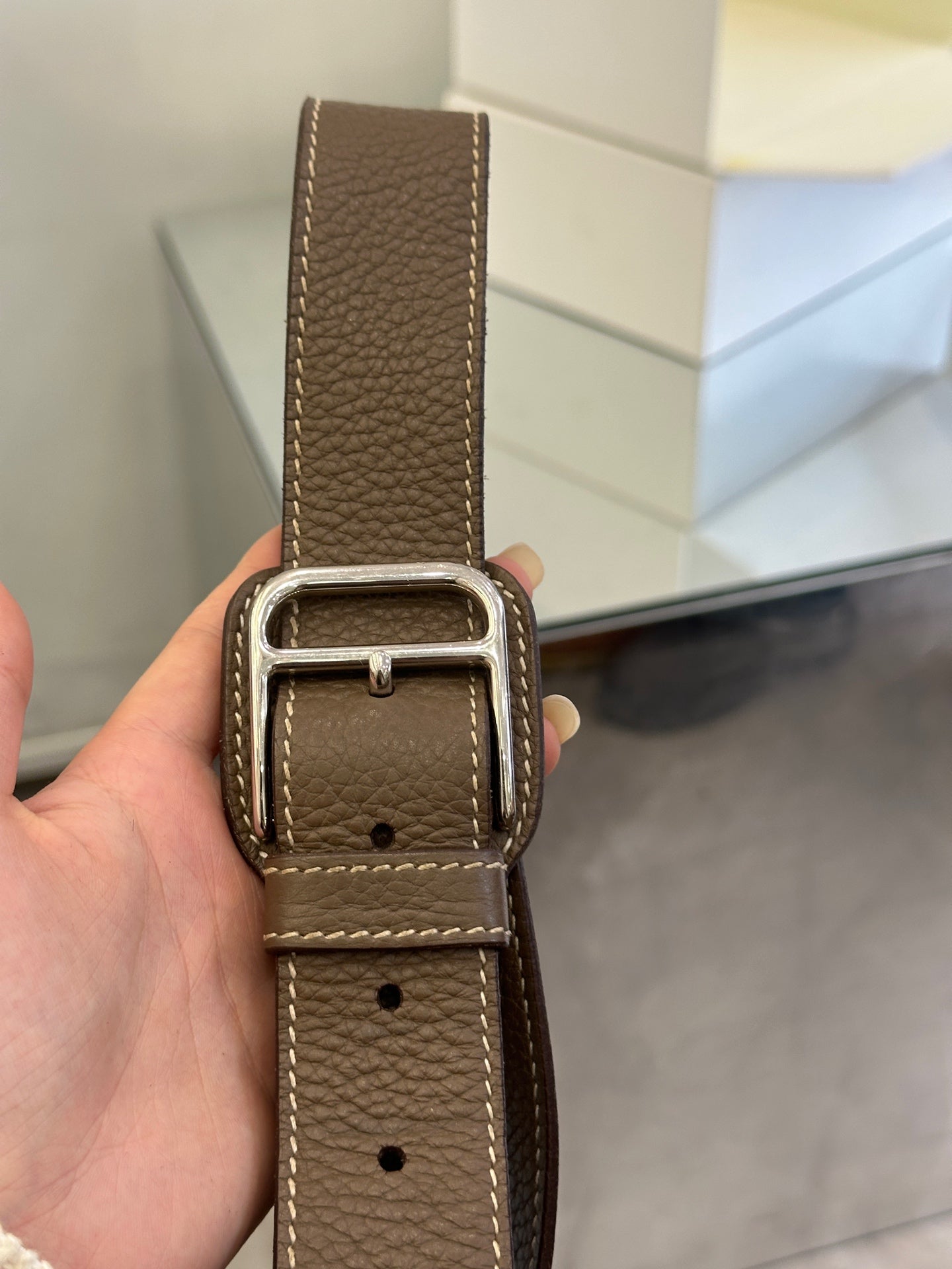 Hermès - Steve - Taurillon Clemence leather - Elephant Grey - (medium)