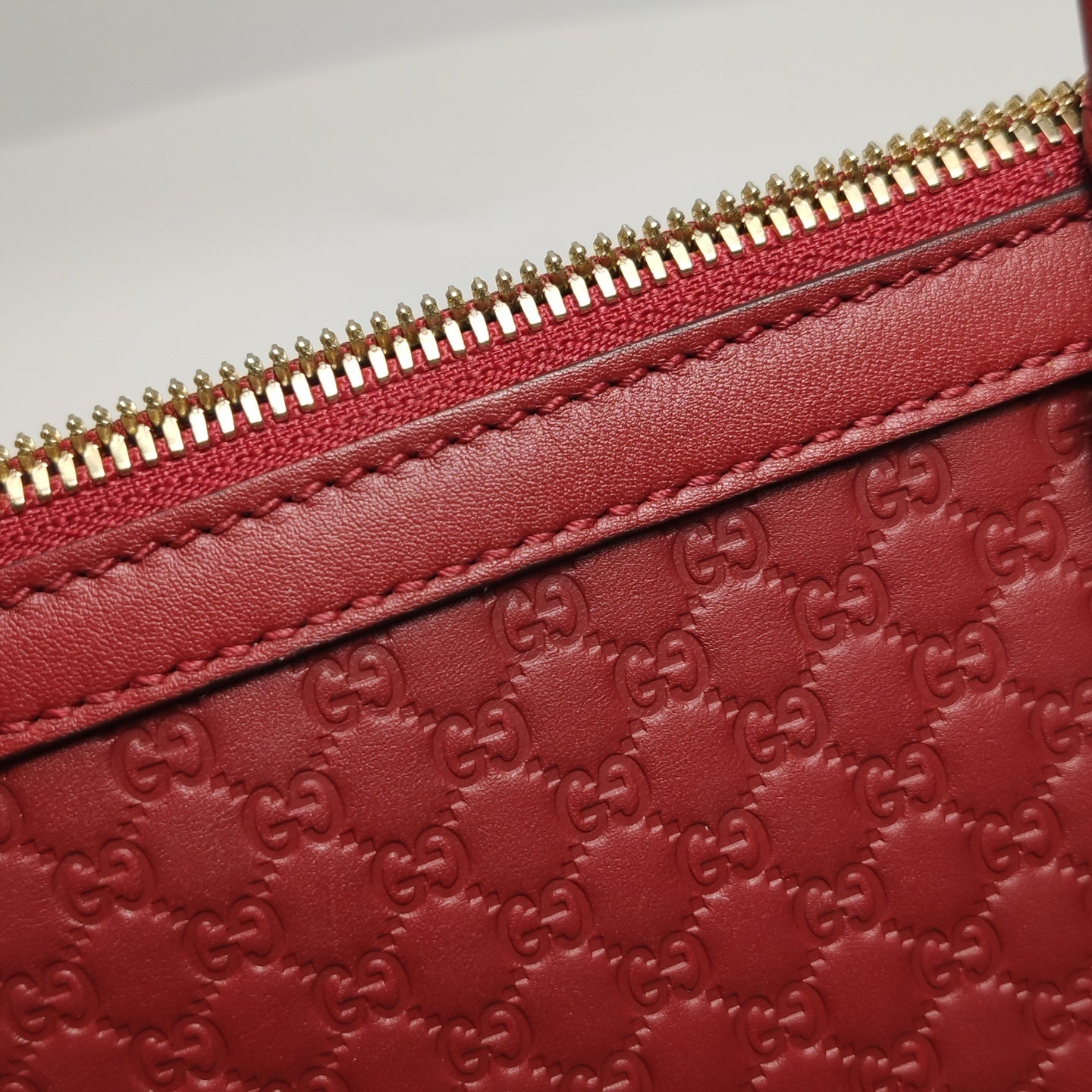 Gucci - Gucci Microguccissima Leather Top Handle Tote Bag 449656 - Leather - Red - (medium)