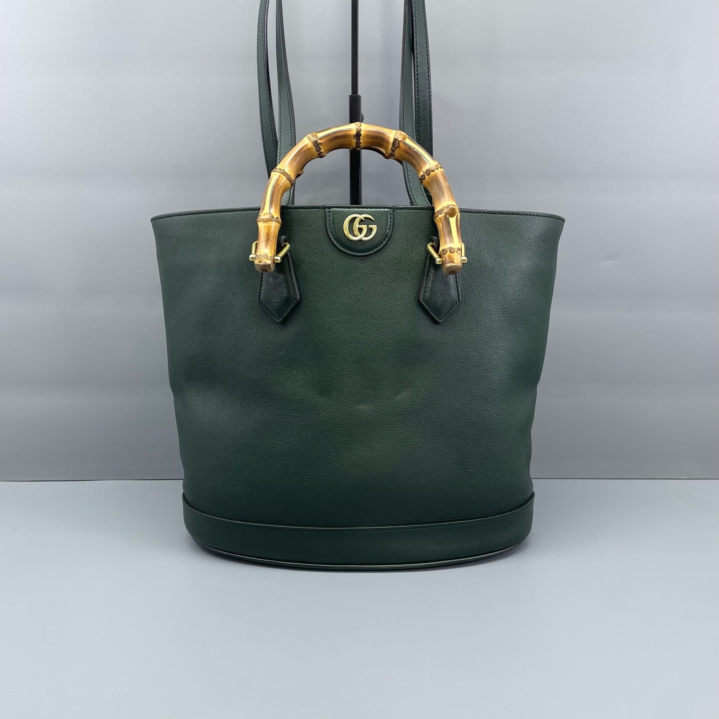 Gucci - Bamboo Top Handle Tote - Grained leather - Green - (Medium)