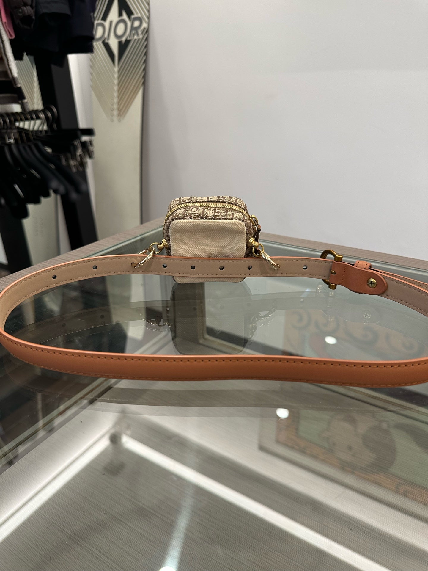 Dior - Oblique Monogram Canvas Belt Pouch - Canvas and Leather - Brown - (mini)