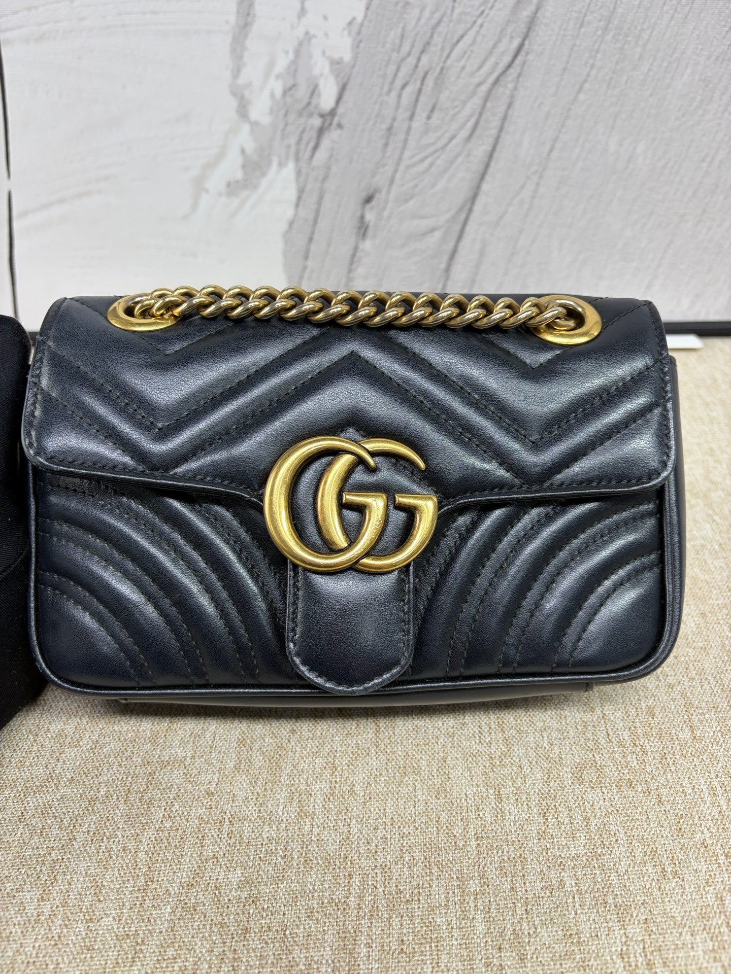 Gucci - GG Marmont Matelassé Mini Bag - Leather - Black - (mini)