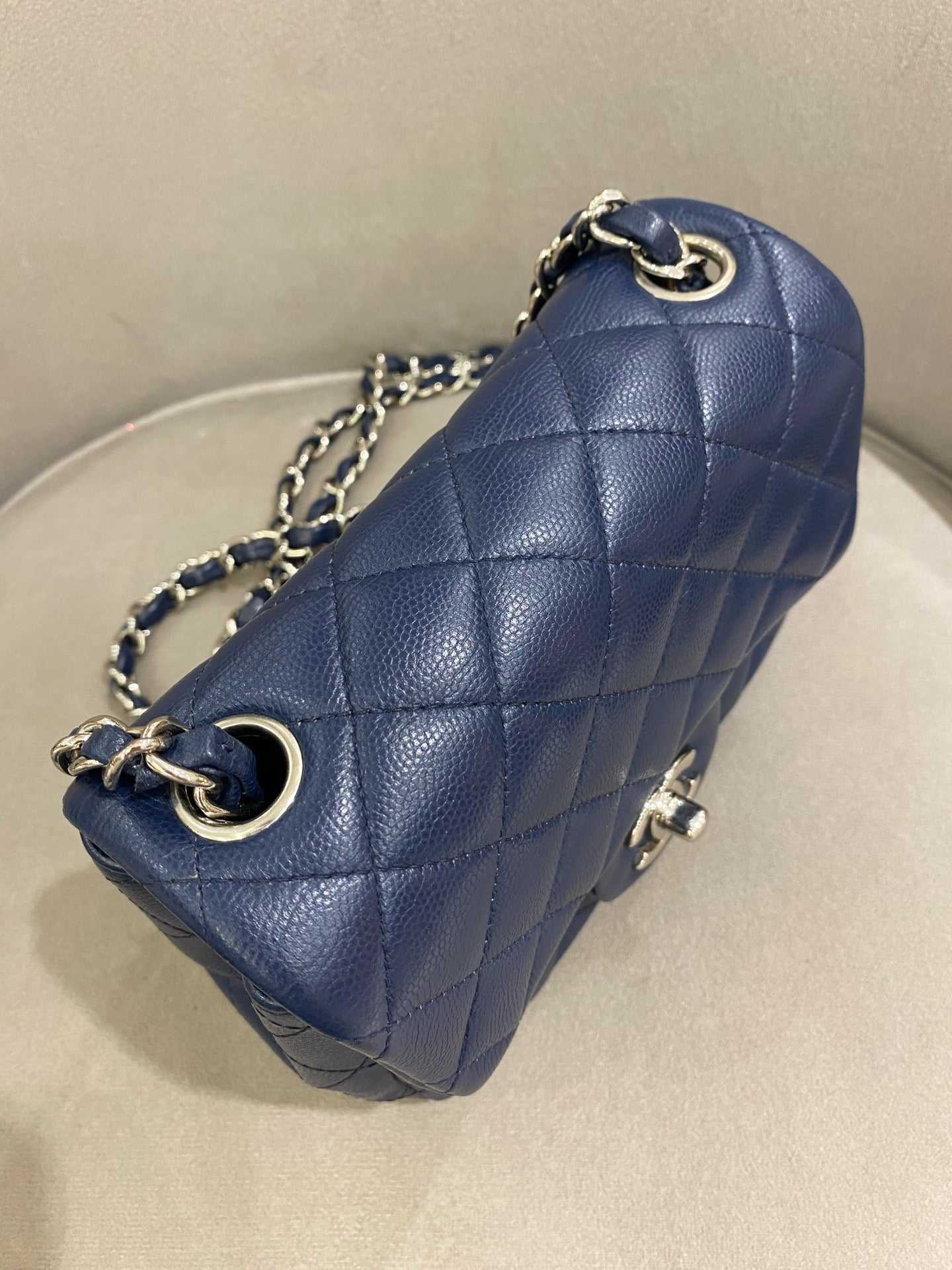 Chanel - Mini Square Flap Bag - Caviar leather - Navy - (mini)