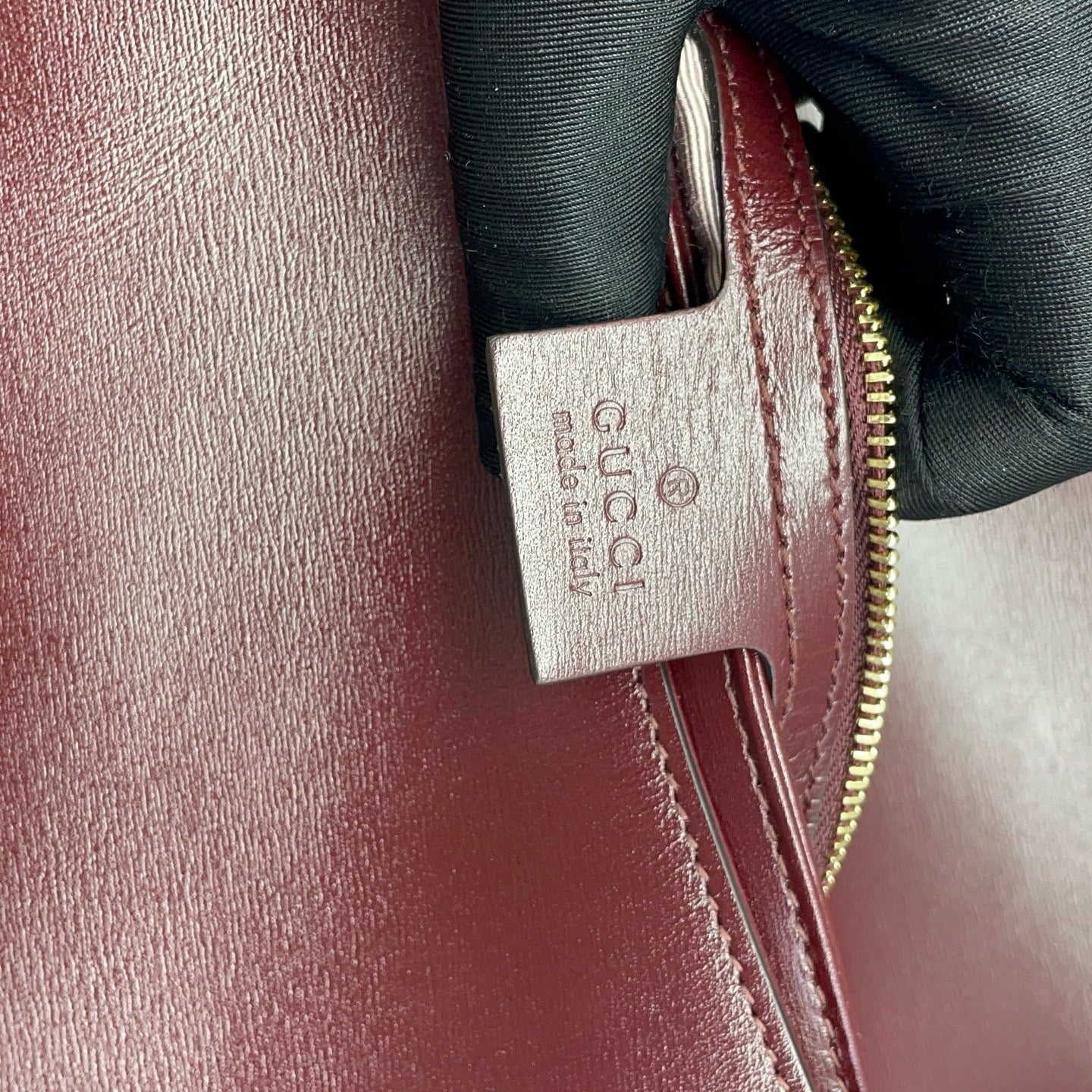 Gucci - Arli - Smooth leather - Burgundy - (small)