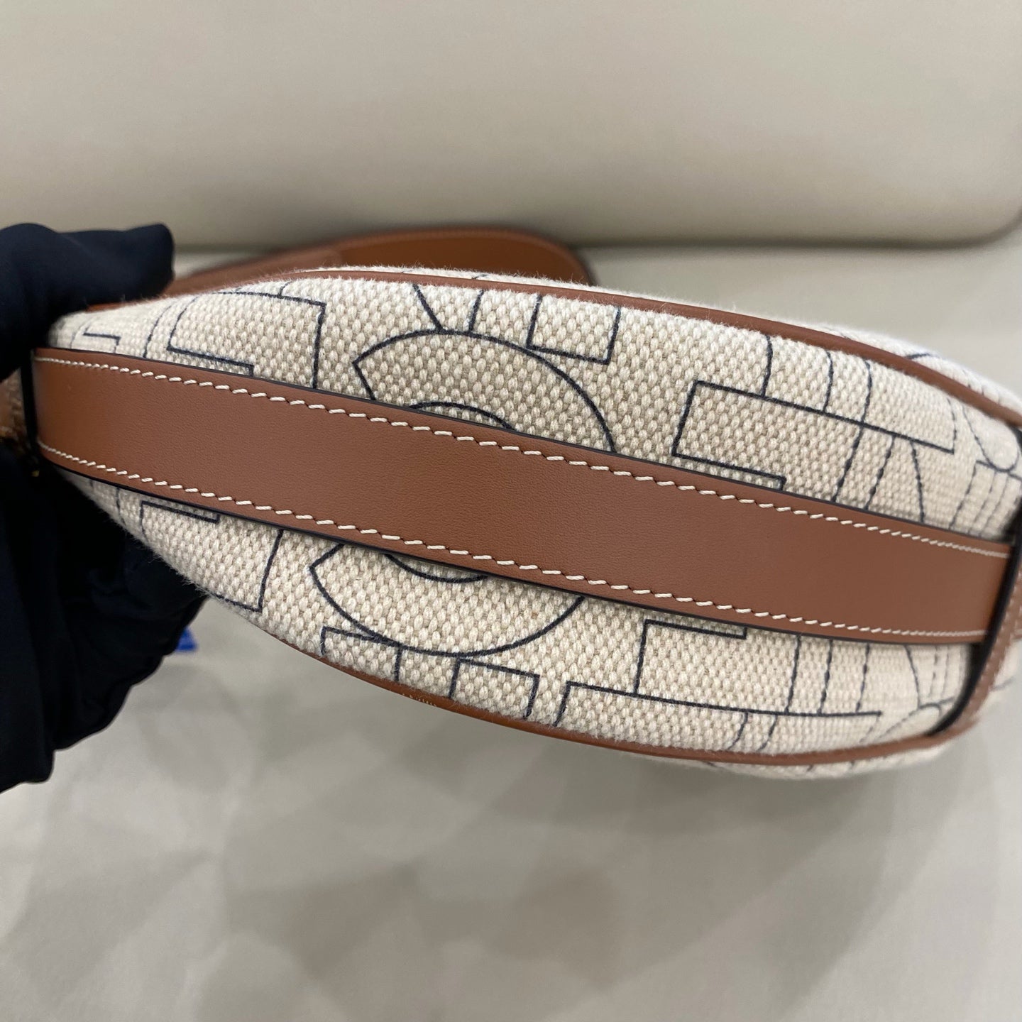 Celine - AVA Medium - Canvas with leather trim - Beige - (medium)