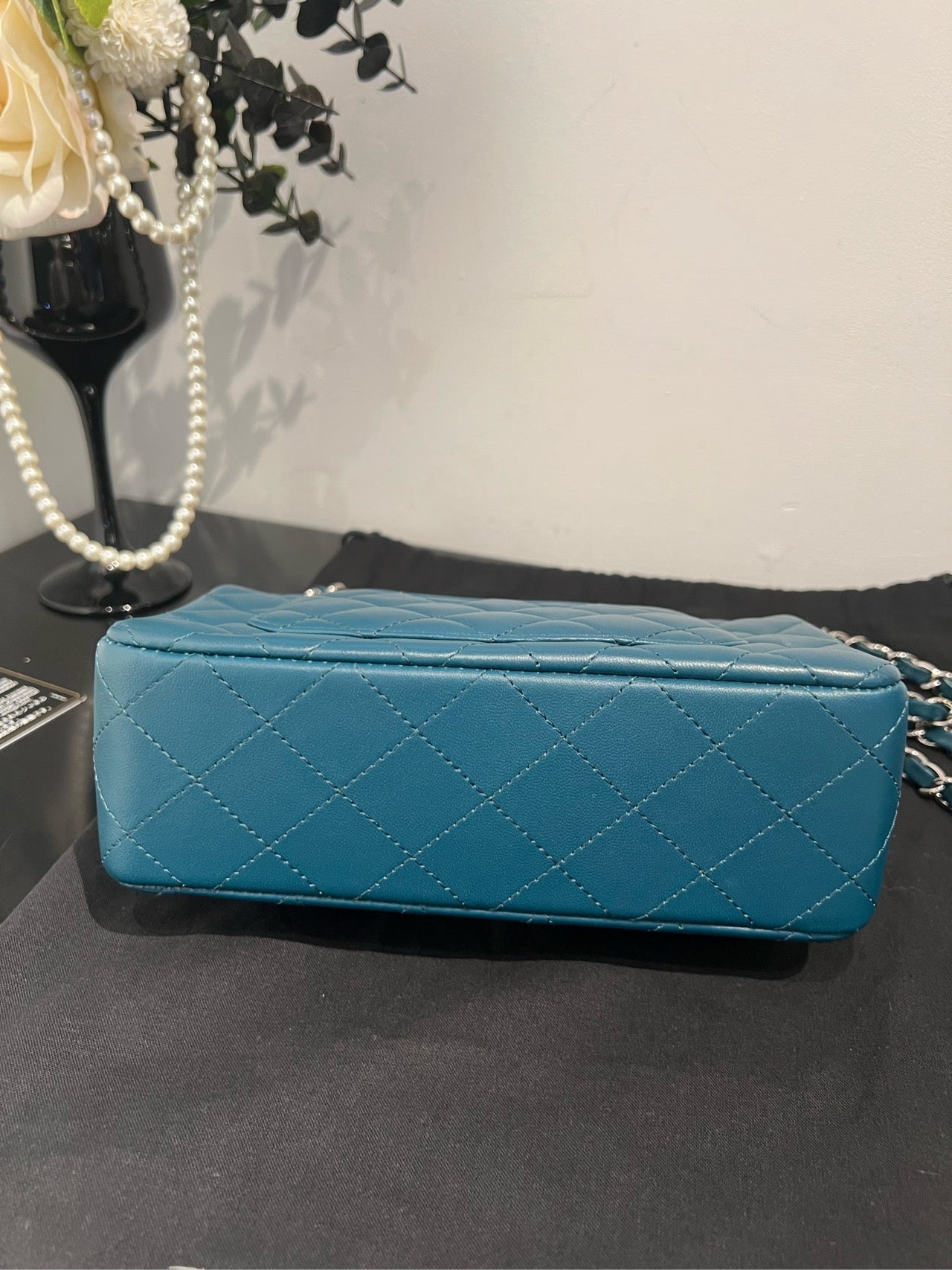 Chanel - Classic Flap Large Mini - Lambskin leather - Blue - (mini)