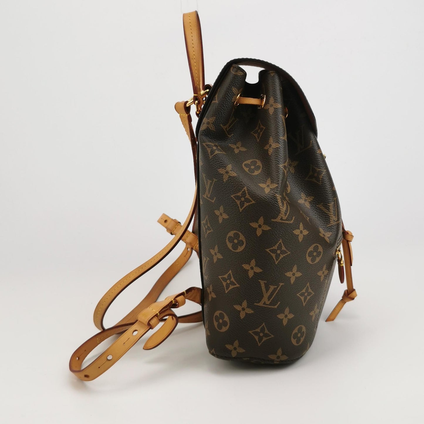 Louis Vuitton - Montsouris - Monogram coated canvas with natural cowhide leather trim - Brown - (medium)