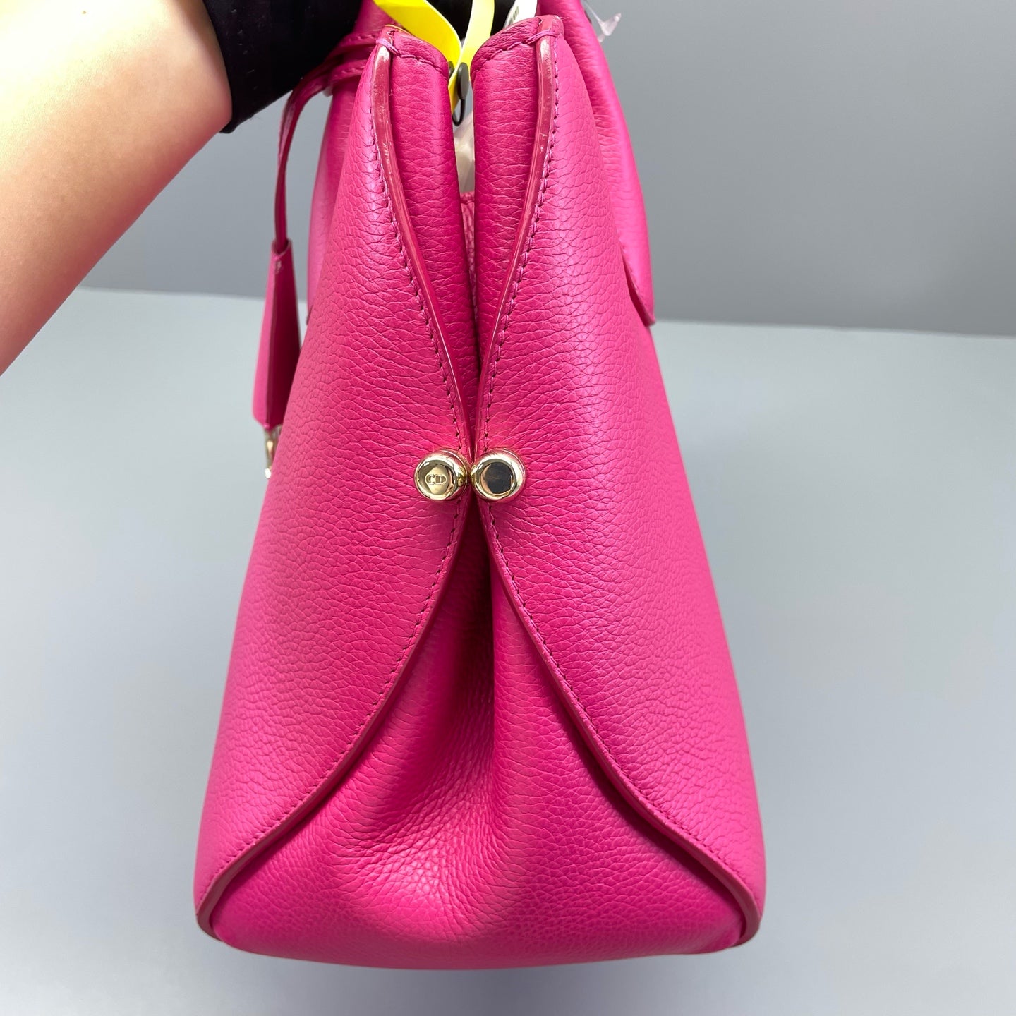Dior - Tote Bag with DIOR Charms - Pebbled leather - Pink - (Medium)