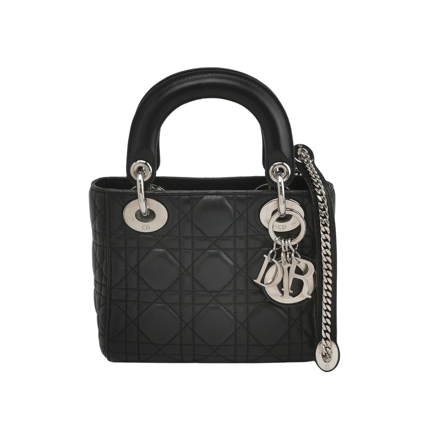 Dior - Lady Dior Mini - Lambskin leather - Black - (mini)