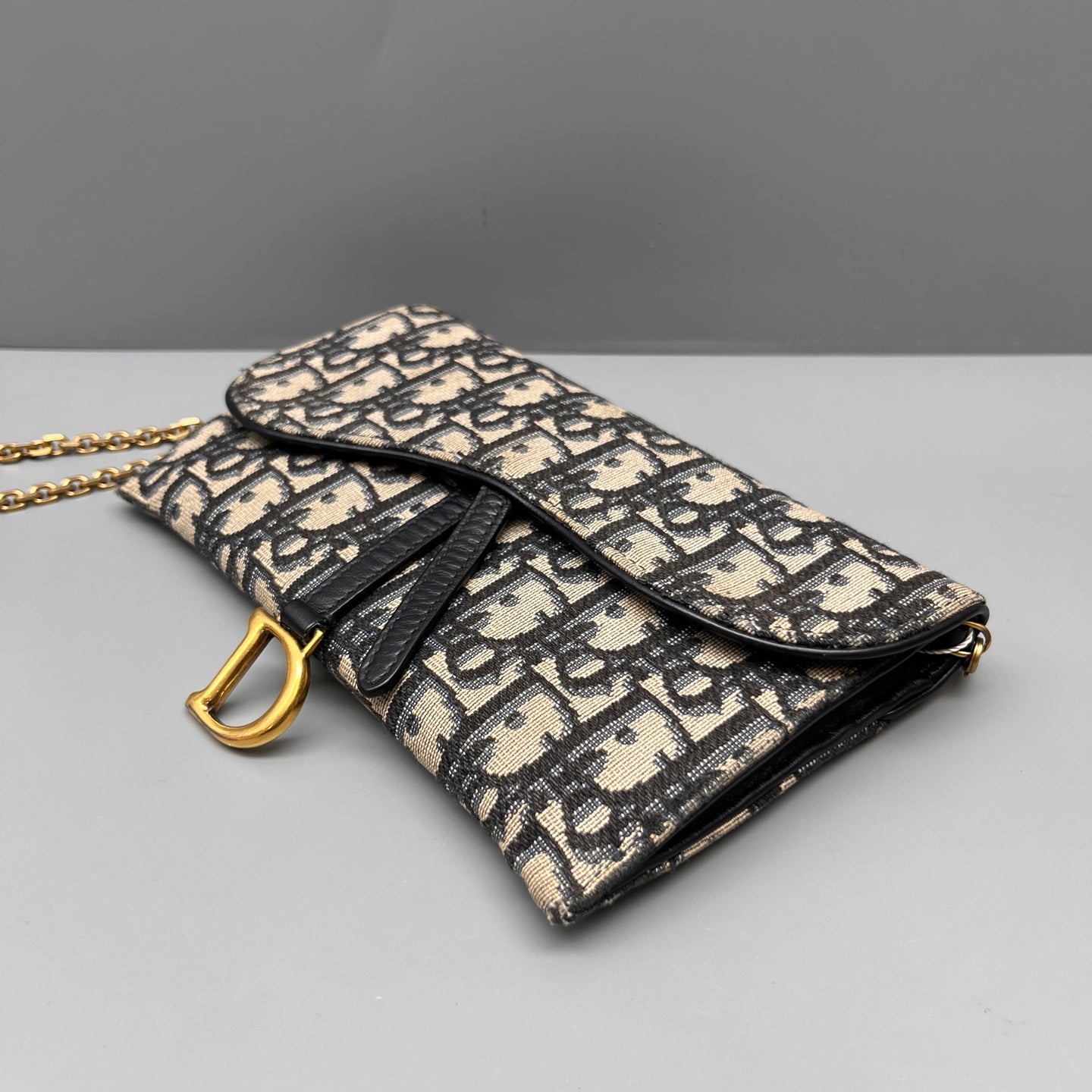 Dior - Saddle Wallet On Chain - Cloth - Multicolour - (mini)