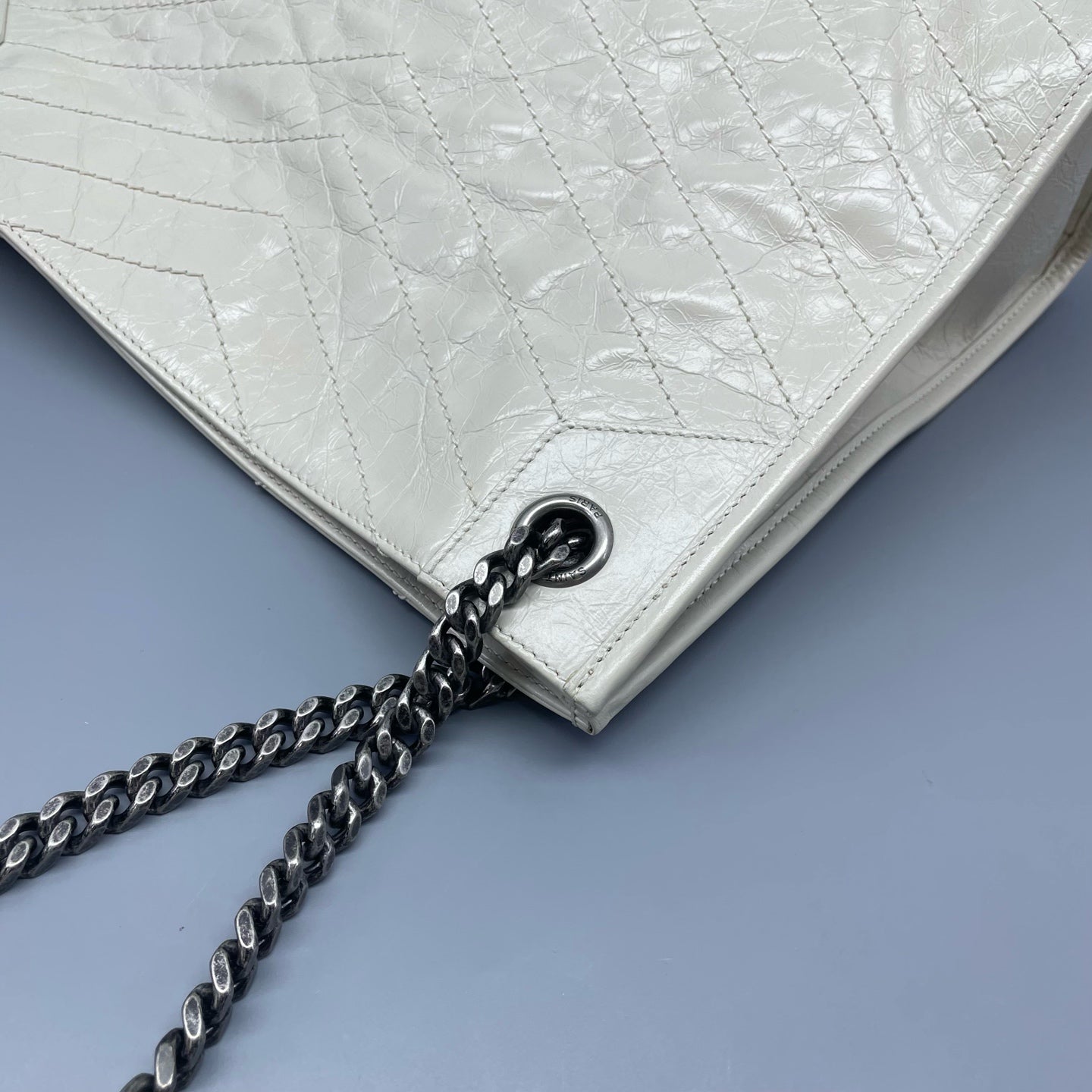 Saint Laurent - Niki Small Tote - Leather - White - (small)