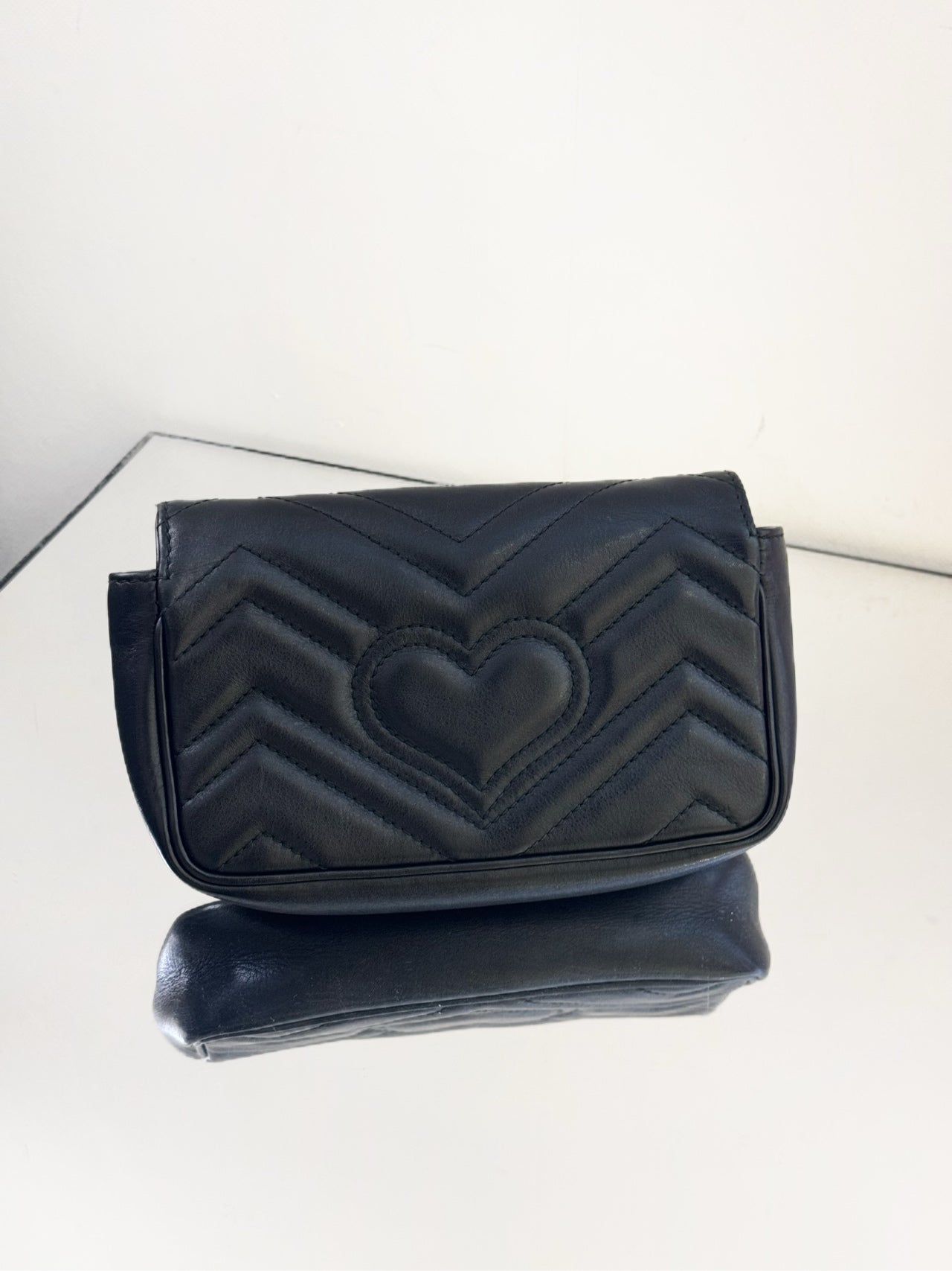 Gucci - Marmont Mini Chain Bag - Leather - Black - (Mini)