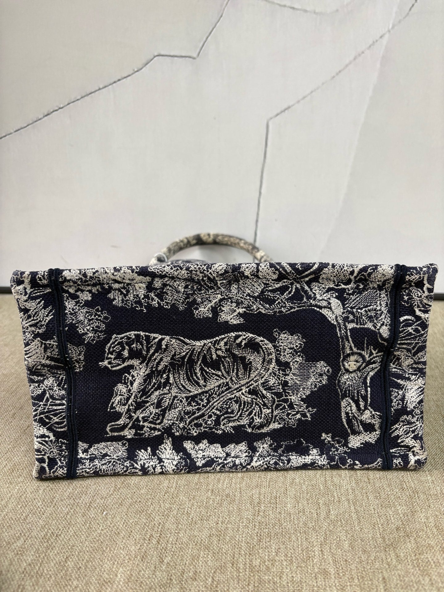 Dior - Book Tote - Canvas - Blue and White - (Small)