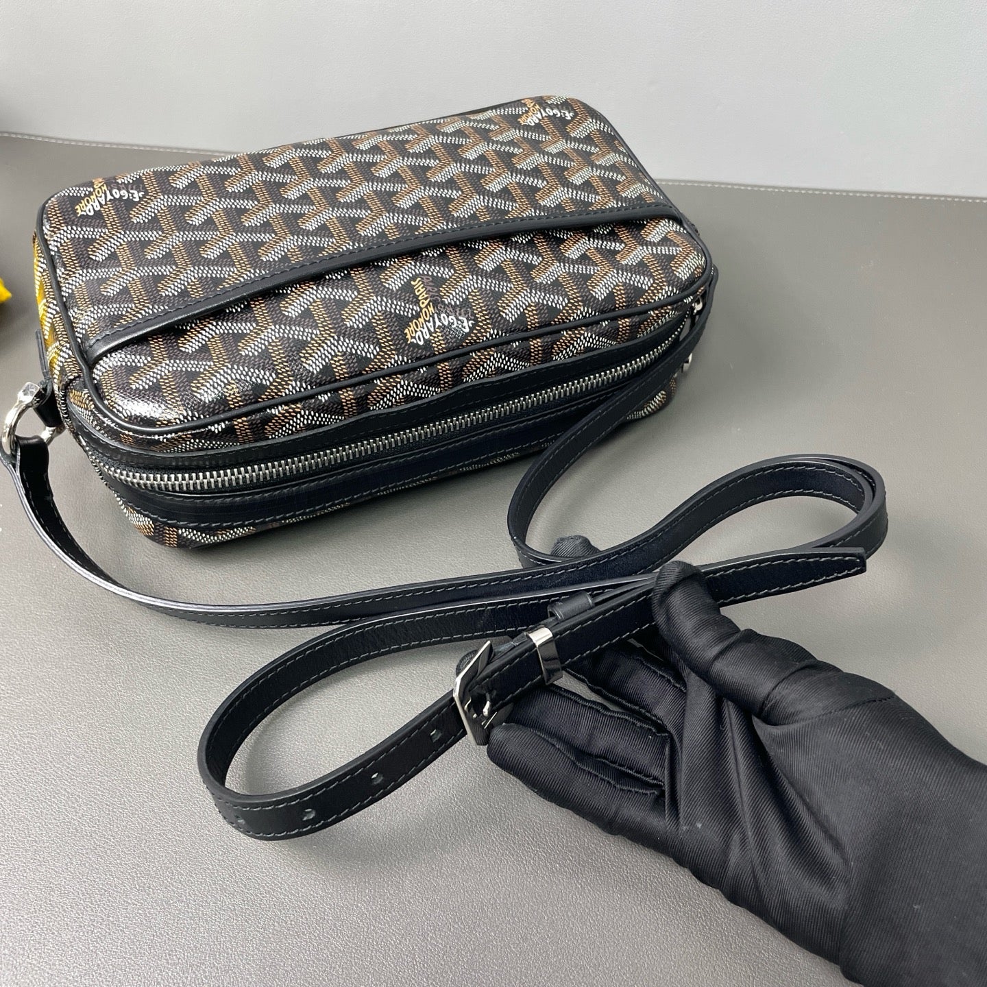 Goyard - Cap-Vert - Goyardine canvas with leather trim - Black - (Small)