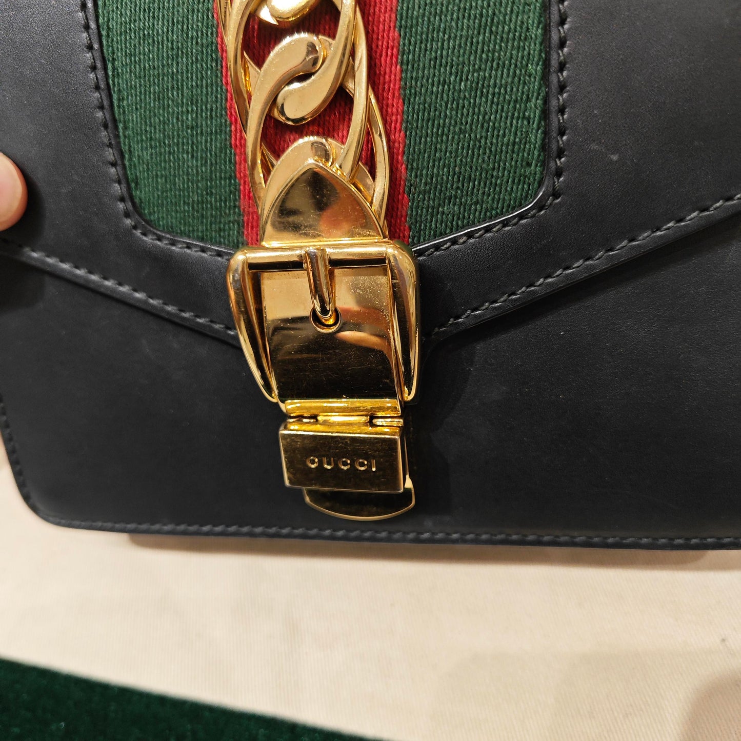 Gucci - Sylvie - Leather - Black - (small)