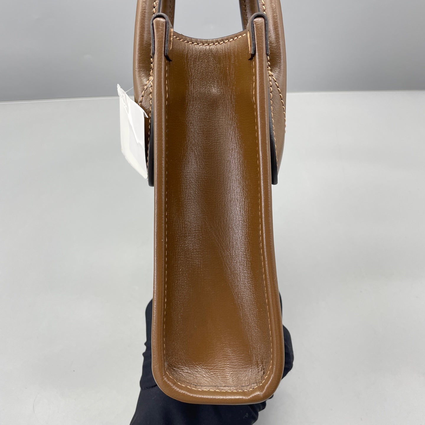 Gucci - Mini Tote Bag - GG Supreme canvas with leather trim - Brown - (mini)