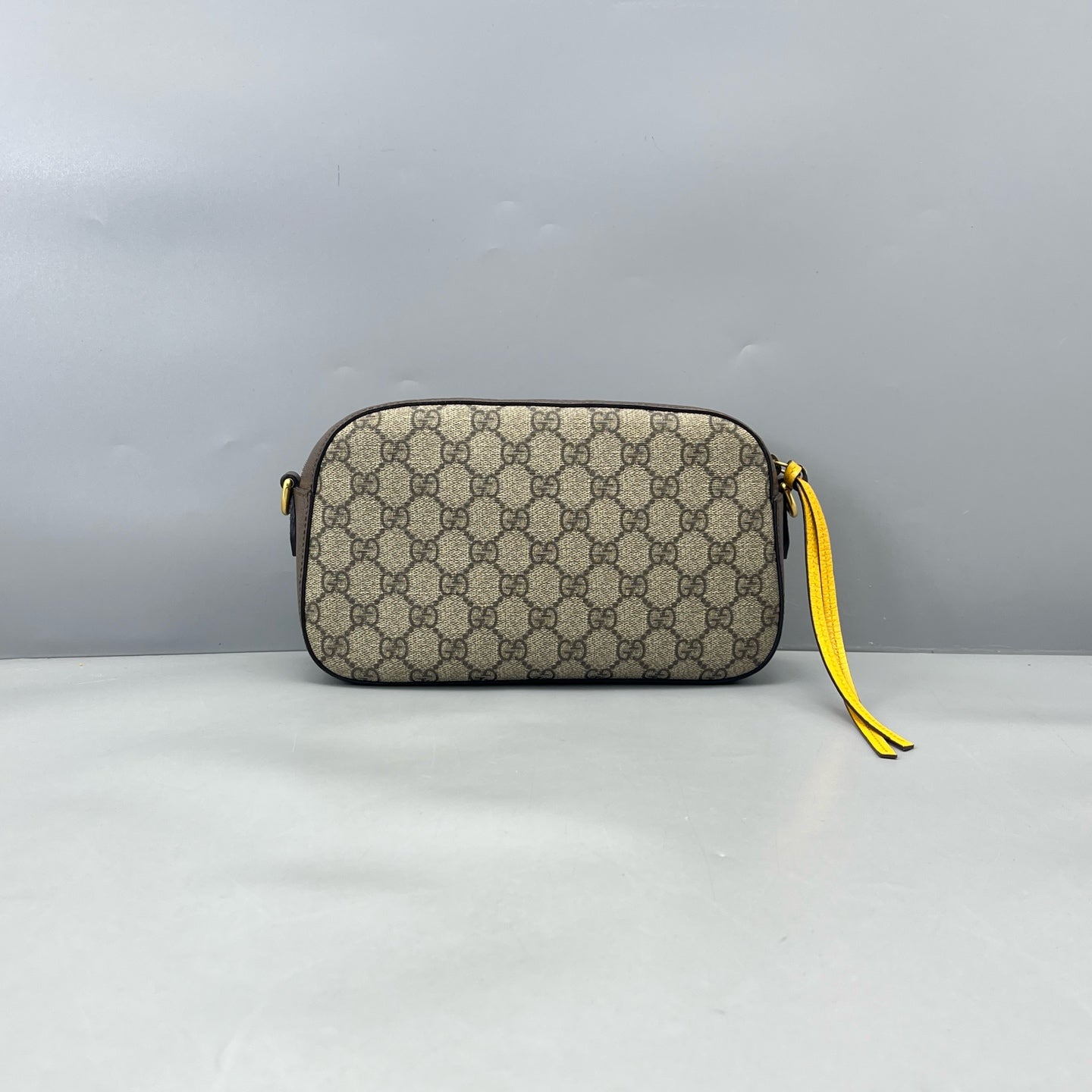 Gucci - Ophidia Tiger Head Camera Bag 476466 - GG Supreme coated canvas with grained leather trim - Brown - (Small)