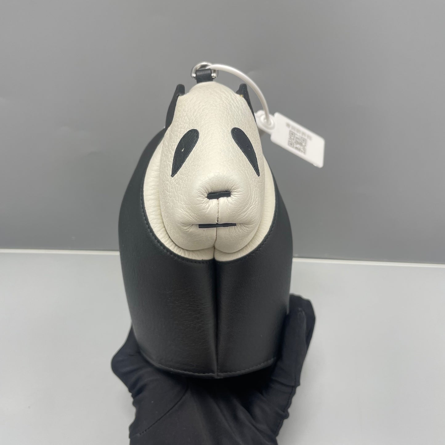 LOEWE - Panda Crossbody Bag - Pebbled leather - Black and White - (mini)