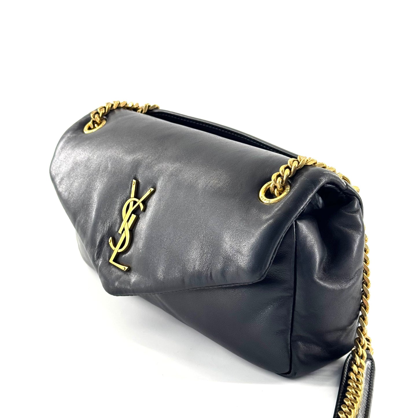 Saint Laurent - Calypso Envelope Chain Bag - Lambskin leather - Black with Gold-Tone Hardware - (Medium)
