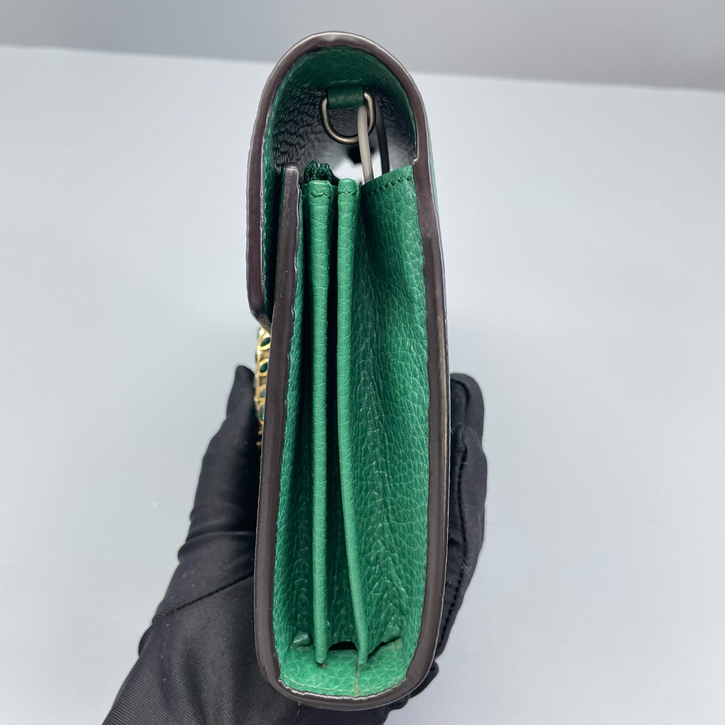 Gucci - Dionysus Wallet on Chain (WOC) - Pebbled leather - Green - (mini)
