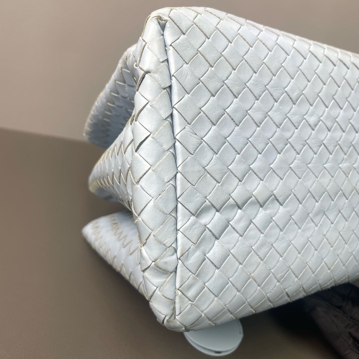 Bottega Veneta - Roman Woven Handbag - Leather - Light Blue - (medium)