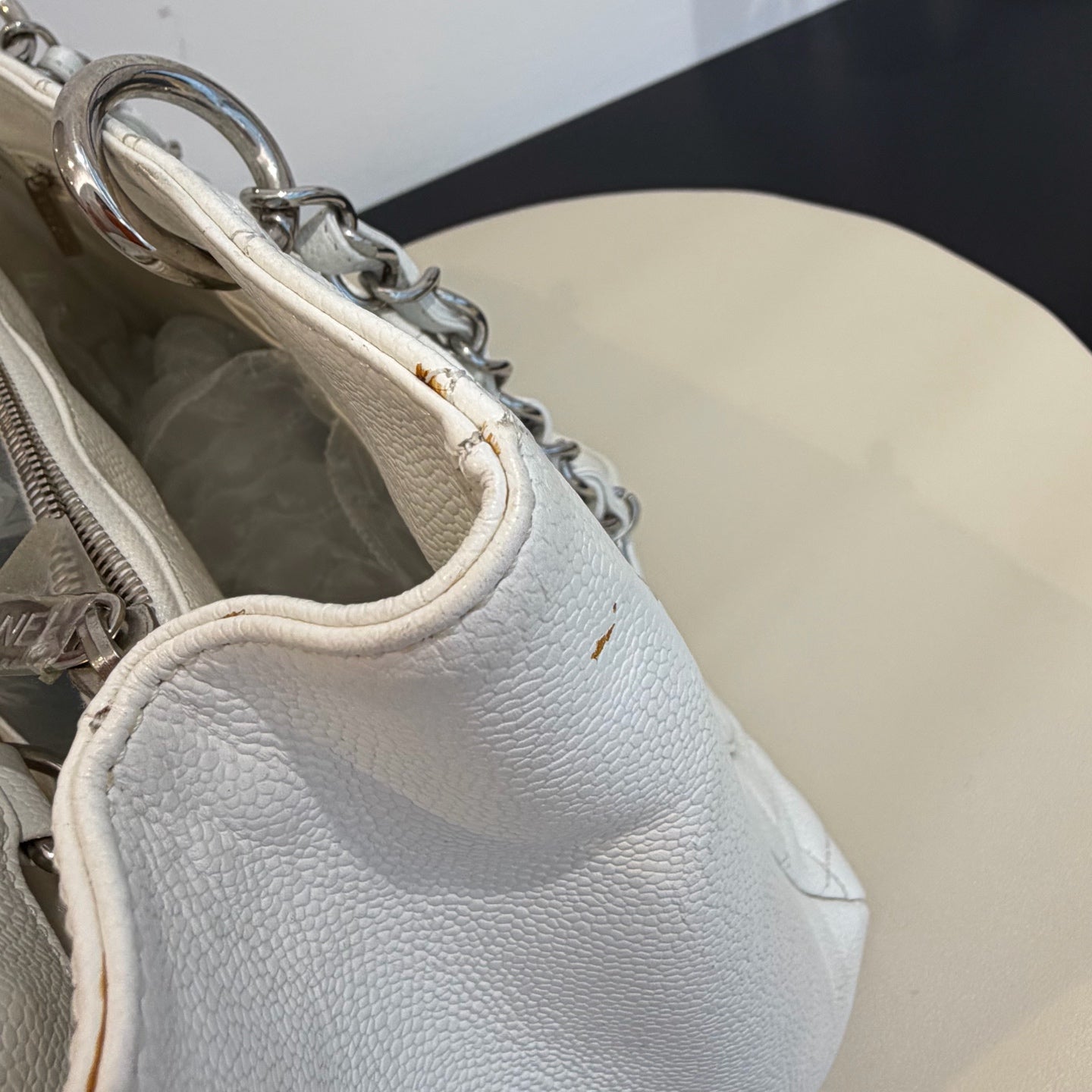 Chanel - Grand Shopping Tote (GST) - Caviar leather - White - (large)