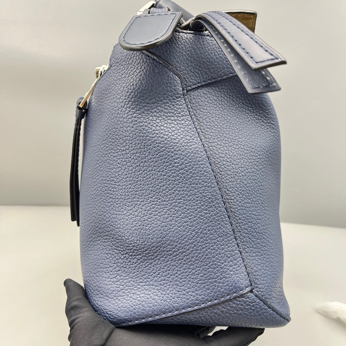 LOEWE - Puzzle Bag - Grained leather - Navy - (Large)