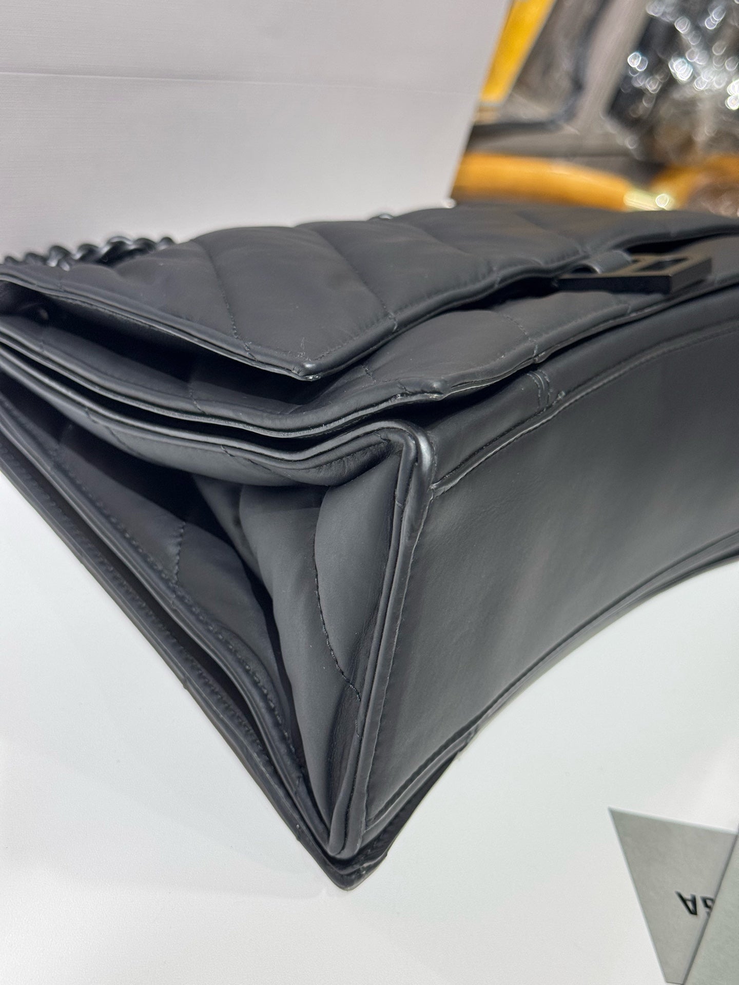 Balenciaga - Crush Medium Shoulder Bag - Padded polyamide with a unique leather-like finish - Black - (medium)