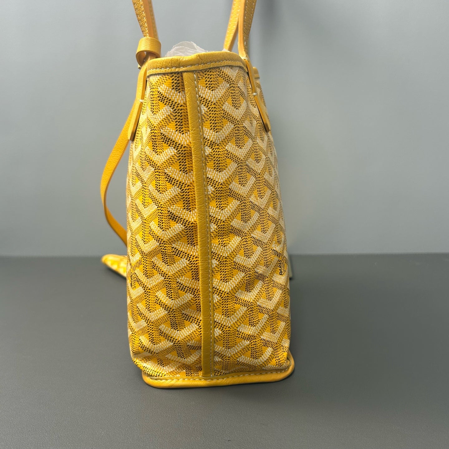 Goyard - Anjou Mini Reversible Tote - Goyardine canvas with leather trim - Yellow - (mini)