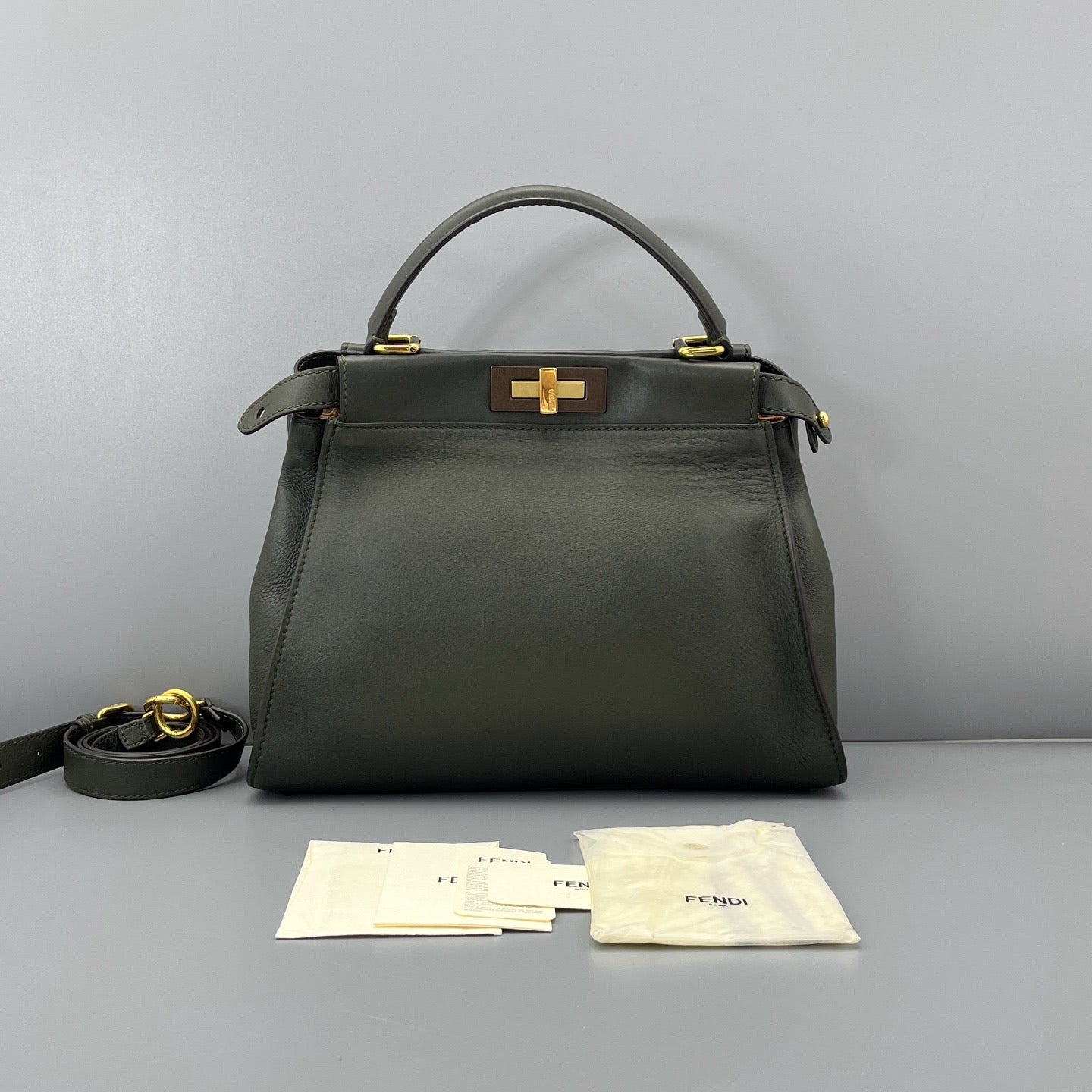 Fendi - Peekaboo - Leather - Green - (medium)