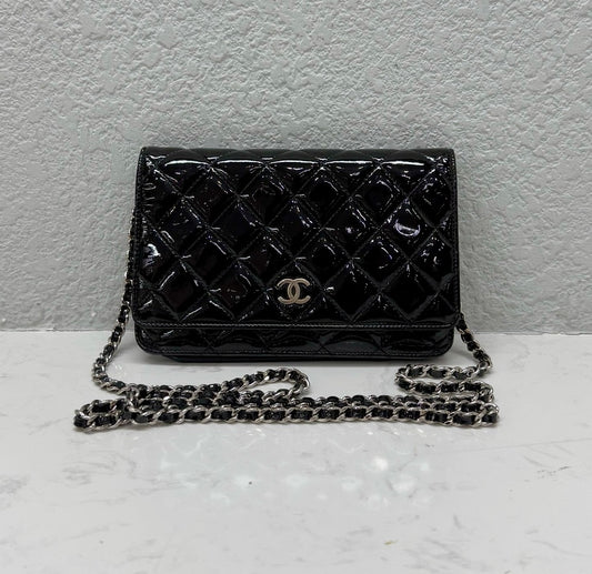 Chanel - Wallet On Chain (WOC) - Patent leather - Black - (mini)