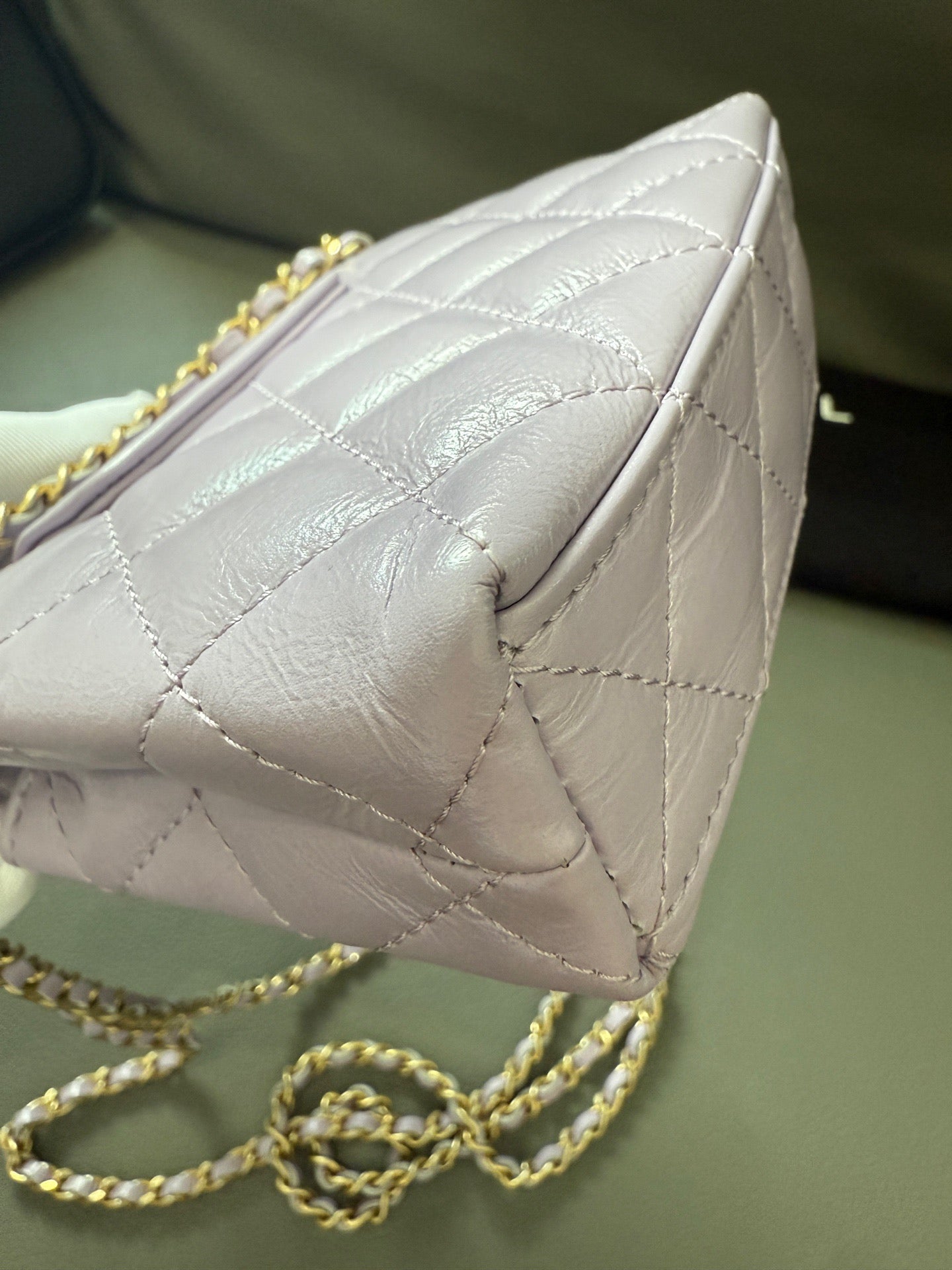 Chanel - 24P Kelly Nano Mini Flap Bag - Lambskin leather - Lavender Purple - (mini)