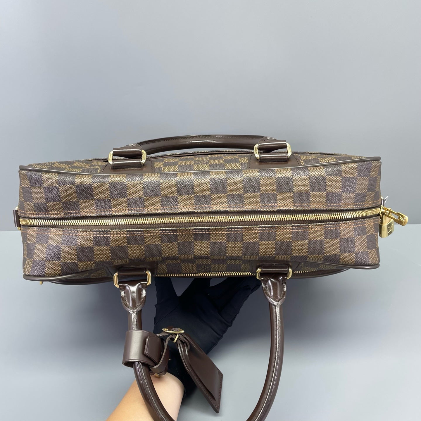 Louis Vuitton - Double-Layer Briefcase - Damier Ebene coated canvas with leather trim - Brown - (Medium)