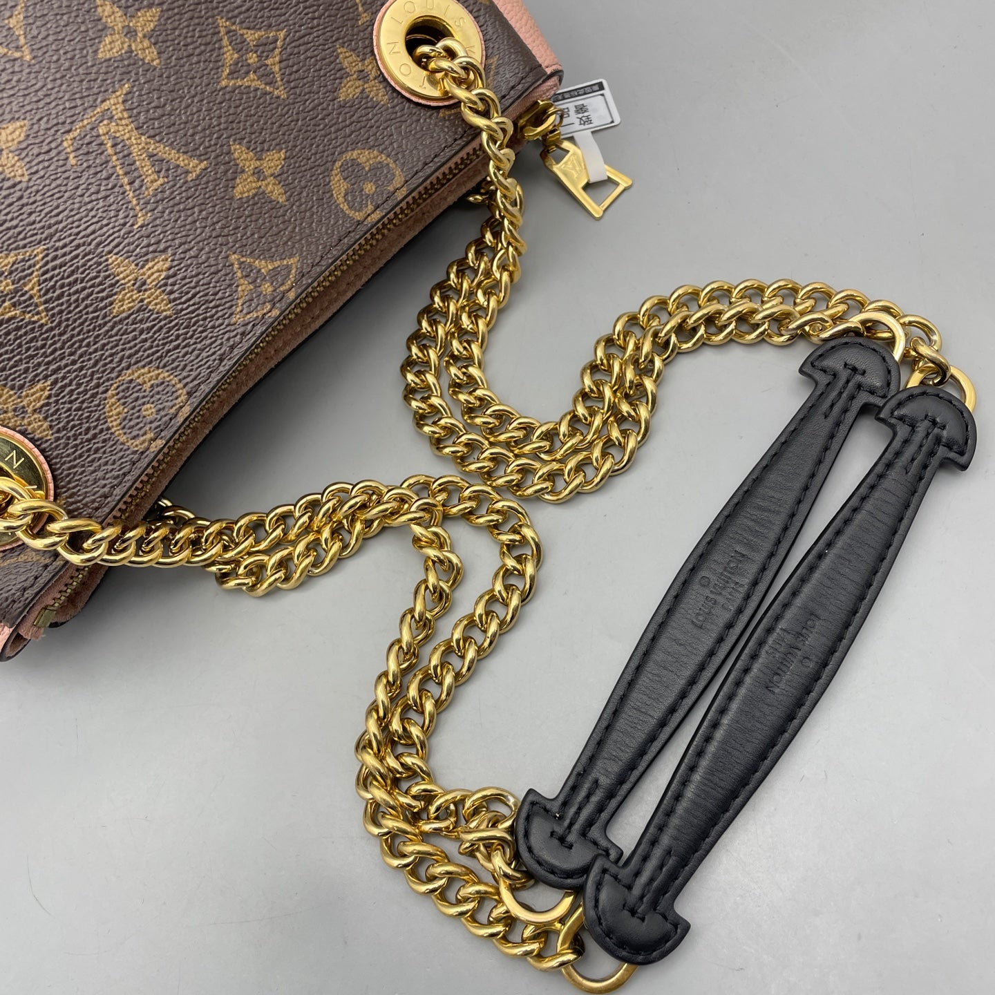 Louis Vuitton - Surene BB Chain Bag - Monogram coated canvas and grained leather - Brown and Pink - (mini)